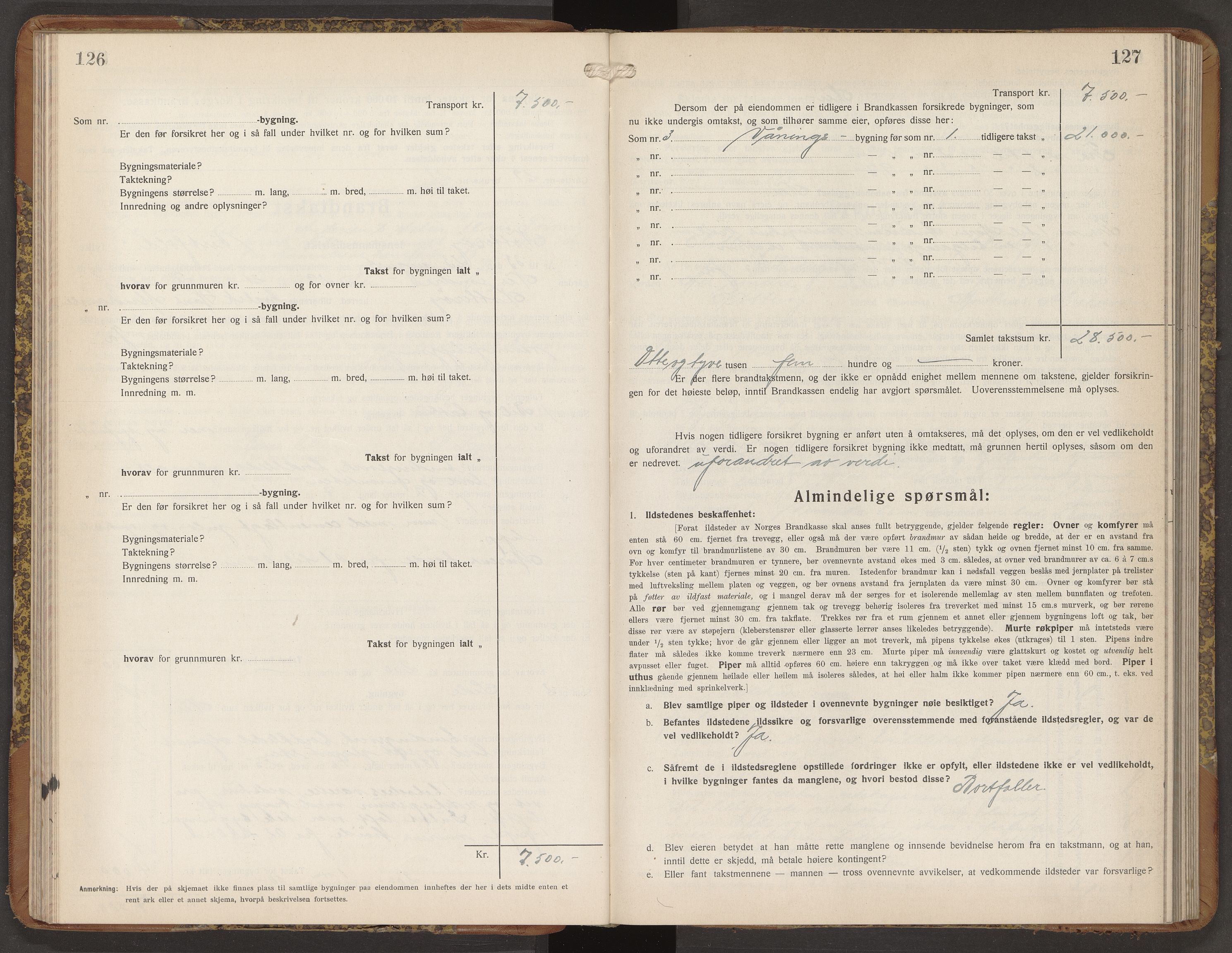 Nøtterøy lensmannskontor, AV/SAKO-A-540/Y/Yg/Ygb/L0009: Skjematakstprotokoll, 1932-1935, p. 126-127