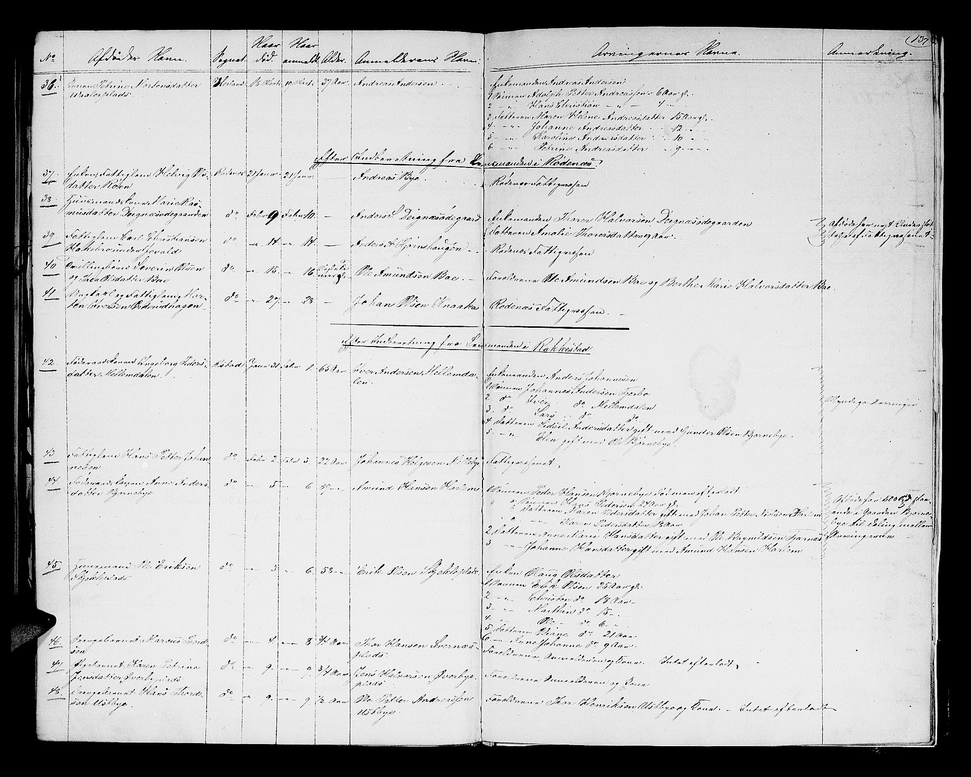Rakkestad sorenskriveri, SAO/A-10686/H/Ha/Haa/L0002: Dødsanmeldelsesprotokoller, 1854-1860, p. 137