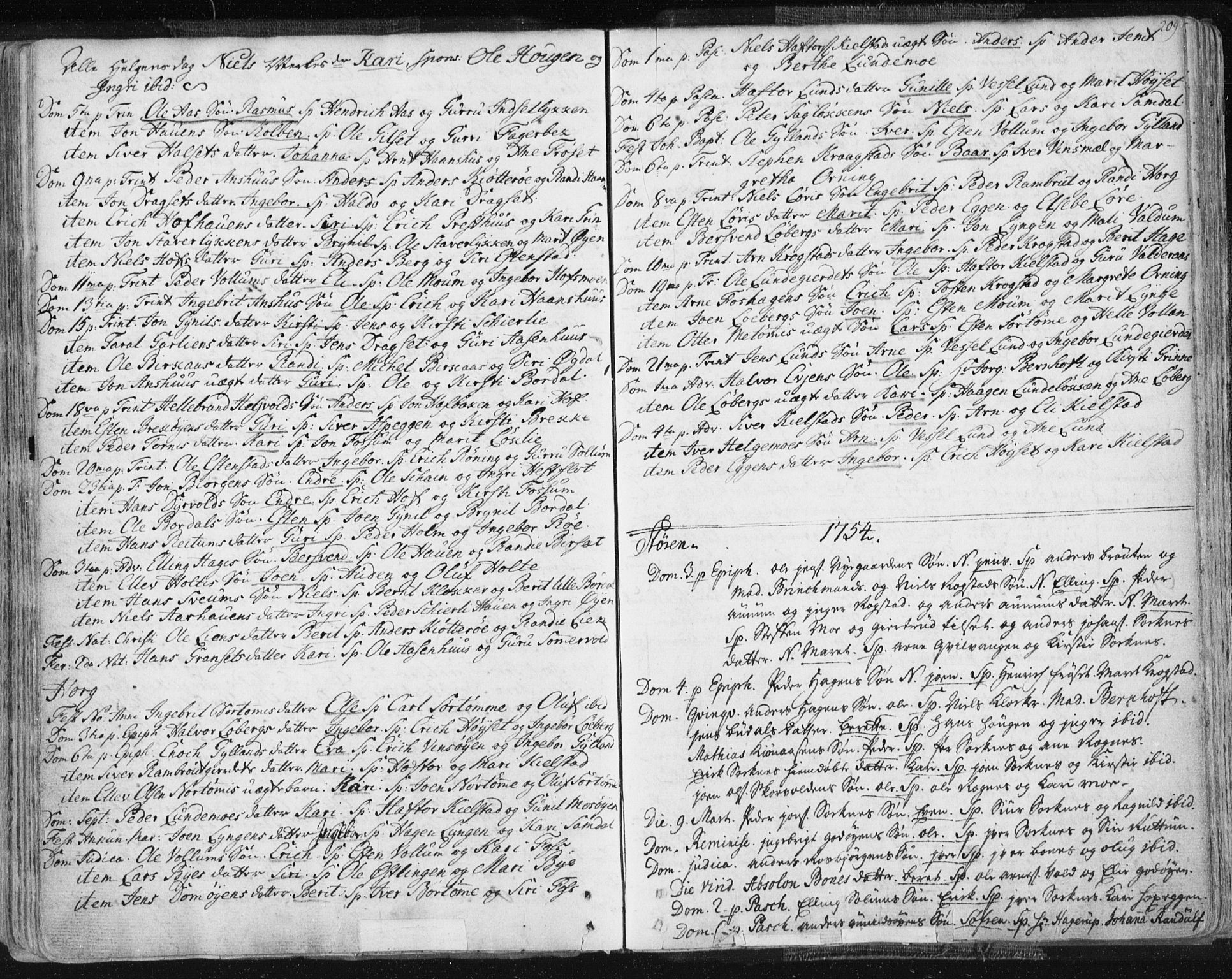 Ministerialprotokoller, klokkerbøker og fødselsregistre - Sør-Trøndelag, SAT/A-1456/687/L0991: Parish register (official) no. 687A02, 1747-1790, p. 209