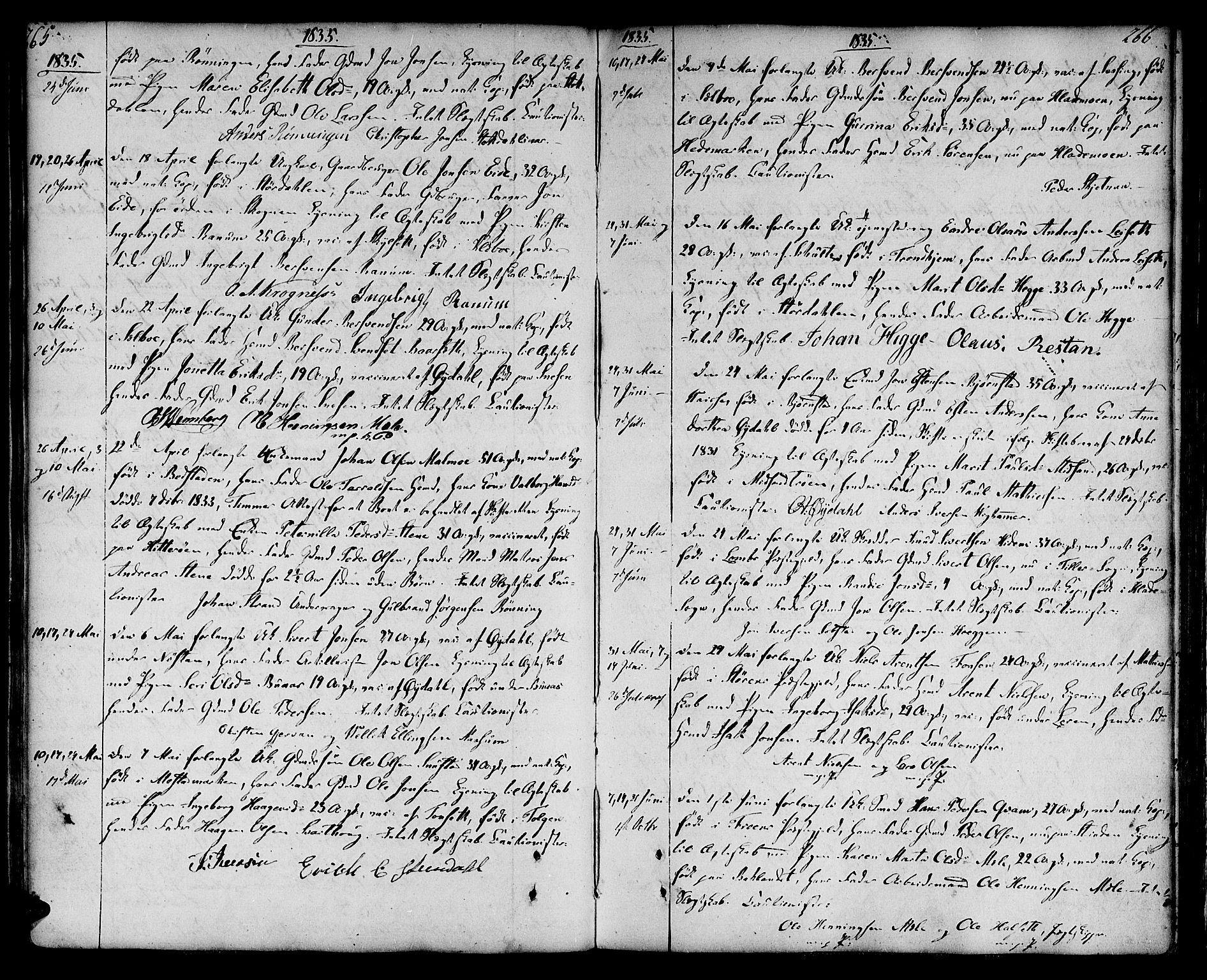 Ministerialprotokoller, klokkerbøker og fødselsregistre - Sør-Trøndelag, SAT/A-1456/604/L0181: Parish register (official) no. 604A02, 1798-1817, p. 265-266