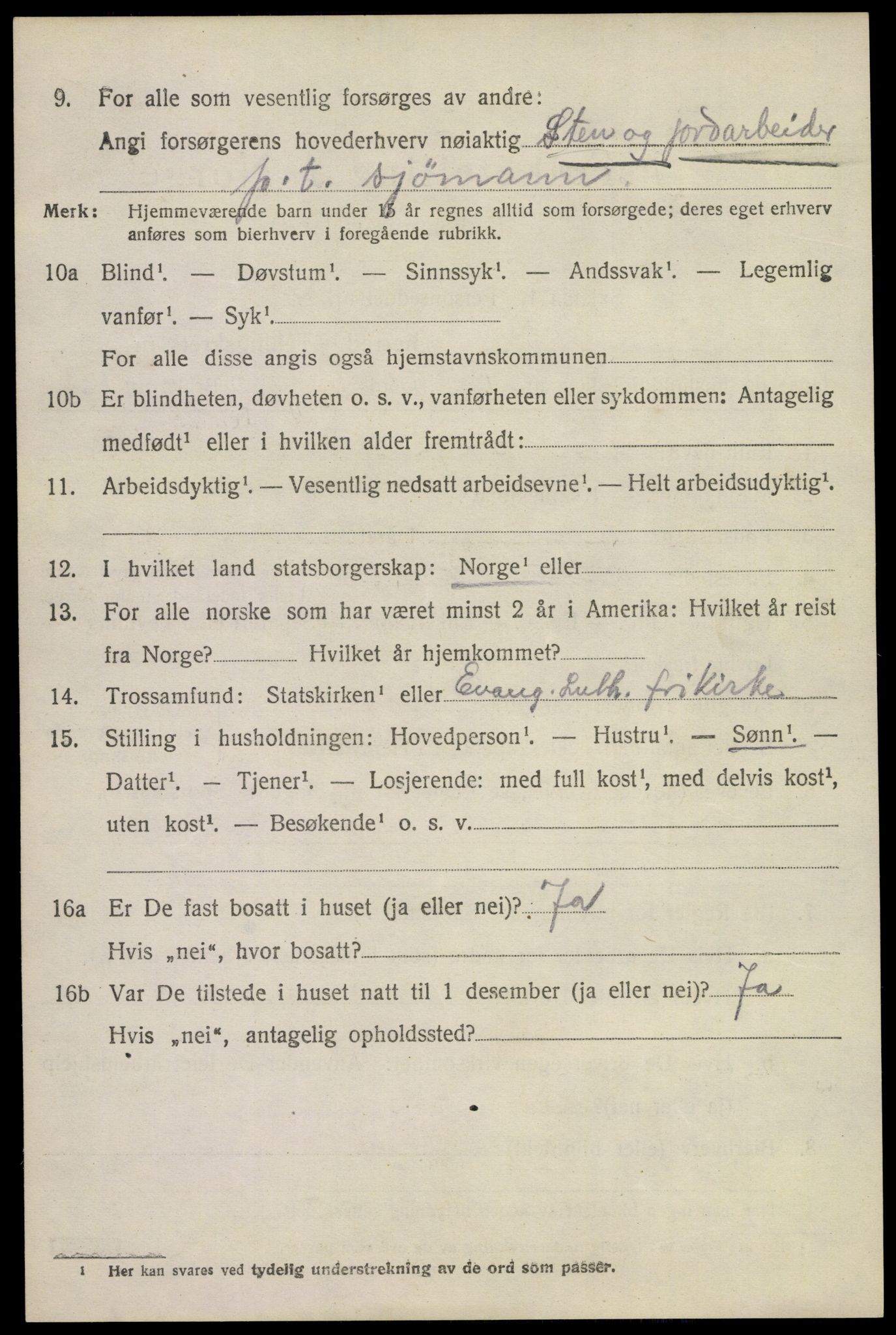 SAKO, 1920 census for Brunlanes, 1920, p. 7068