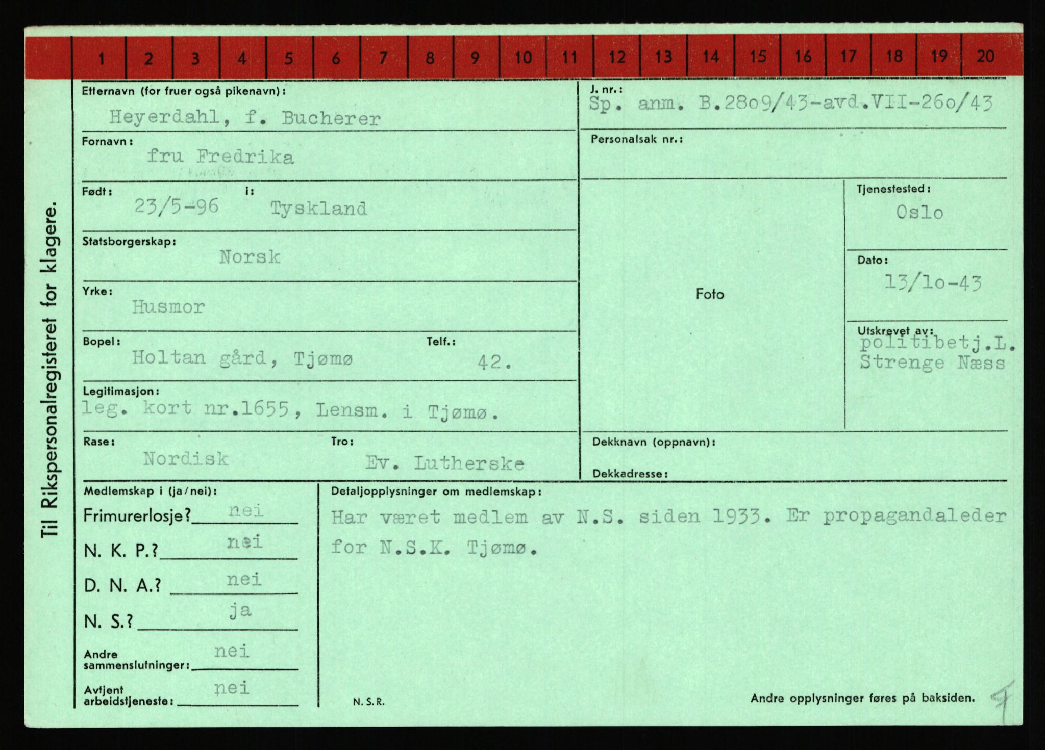 Statspolitiet - Hovedkontoret / Osloavdelingen, AV/RA-S-1329/C/Ca/L0006: Hanche - Hokstvedt, 1943-1945, p. 4188