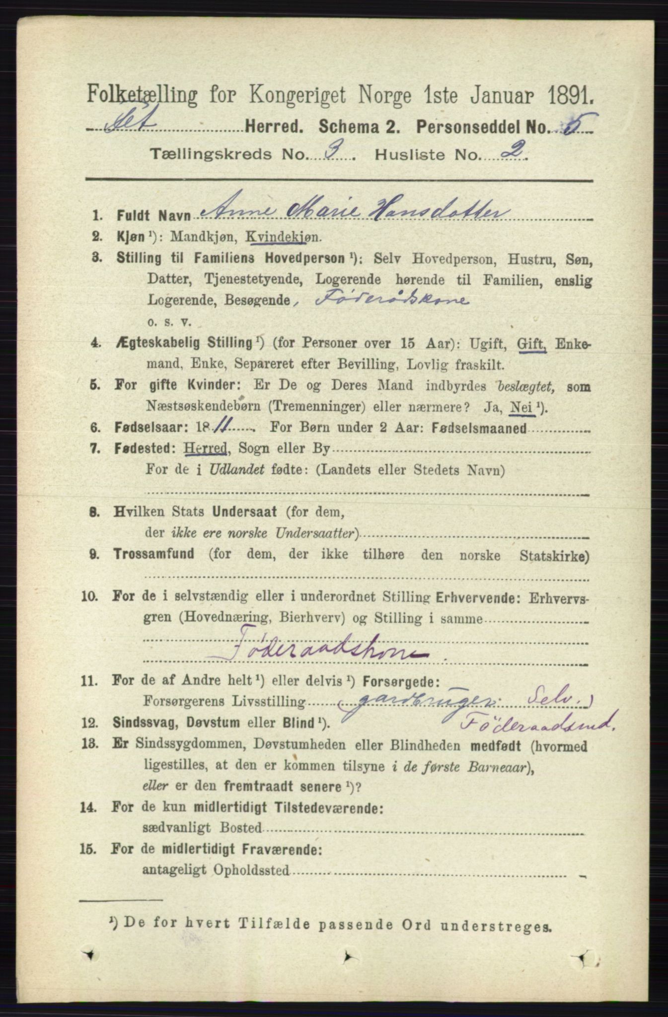 RA, 1891 census for 0227 Fet, 1891, p. 862