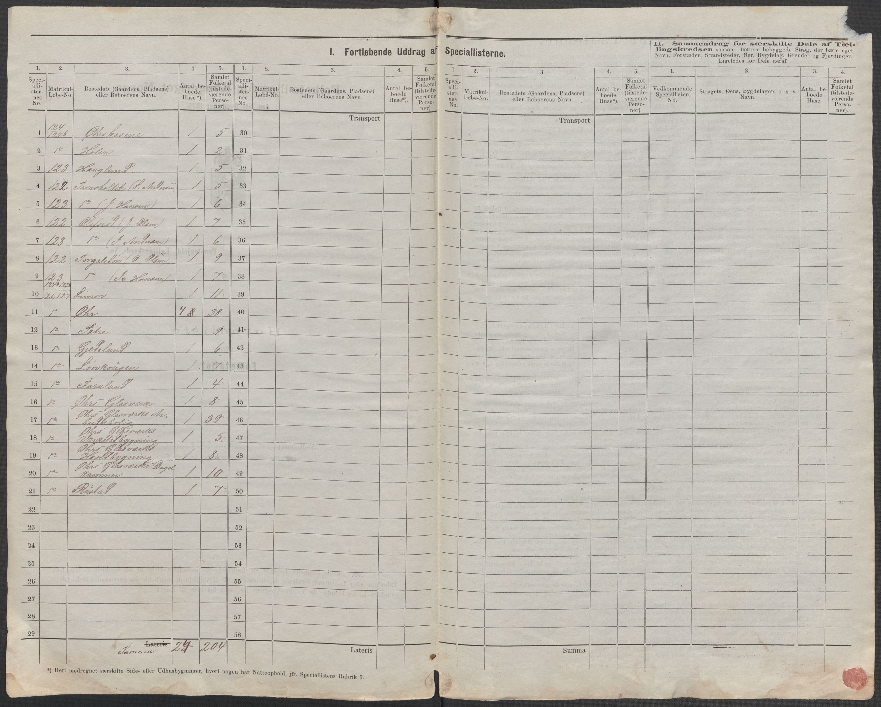 RA, 1875 census for 0117P Idd, 1875, p. 29