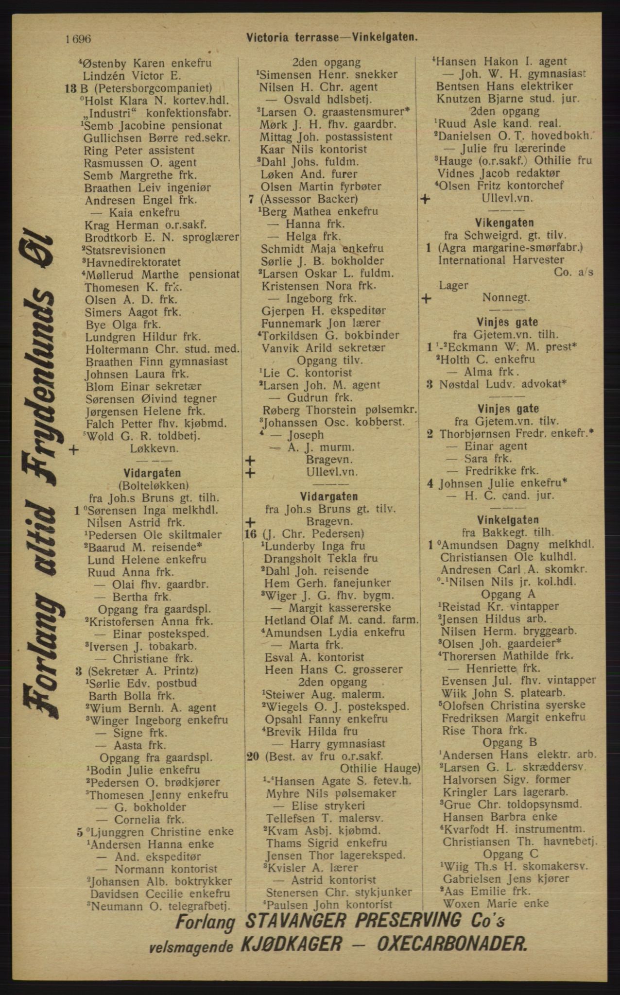 Kristiania/Oslo adressebok, PUBL/-, 1913, p. 1652