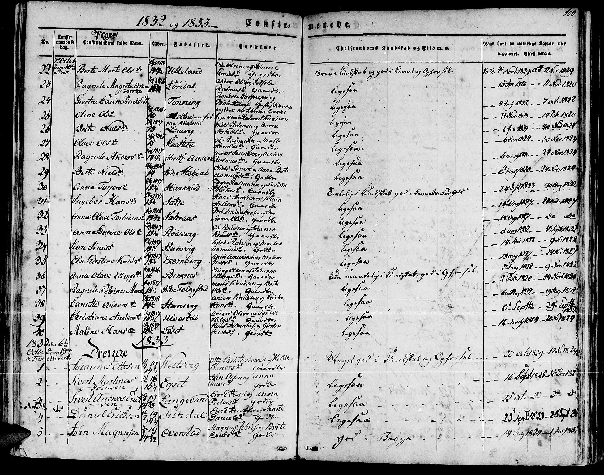 Ministerialprotokoller, klokkerbøker og fødselsregistre - Møre og Romsdal, SAT/A-1454/511/L0139: Parish register (official) no. 511A06, 1831-1850, p. 100