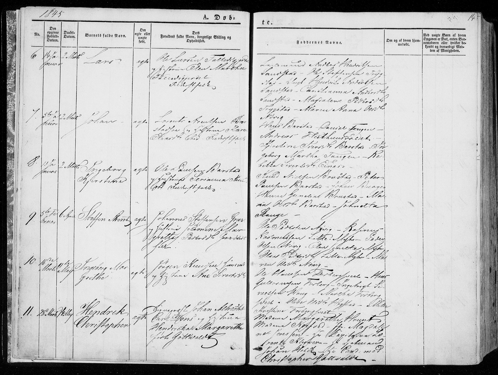 Ministerialprotokoller, klokkerbøker og fødselsregistre - Nord-Trøndelag, SAT/A-1458/722/L0218: Parish register (official) no. 722A05, 1843-1868, p. 14