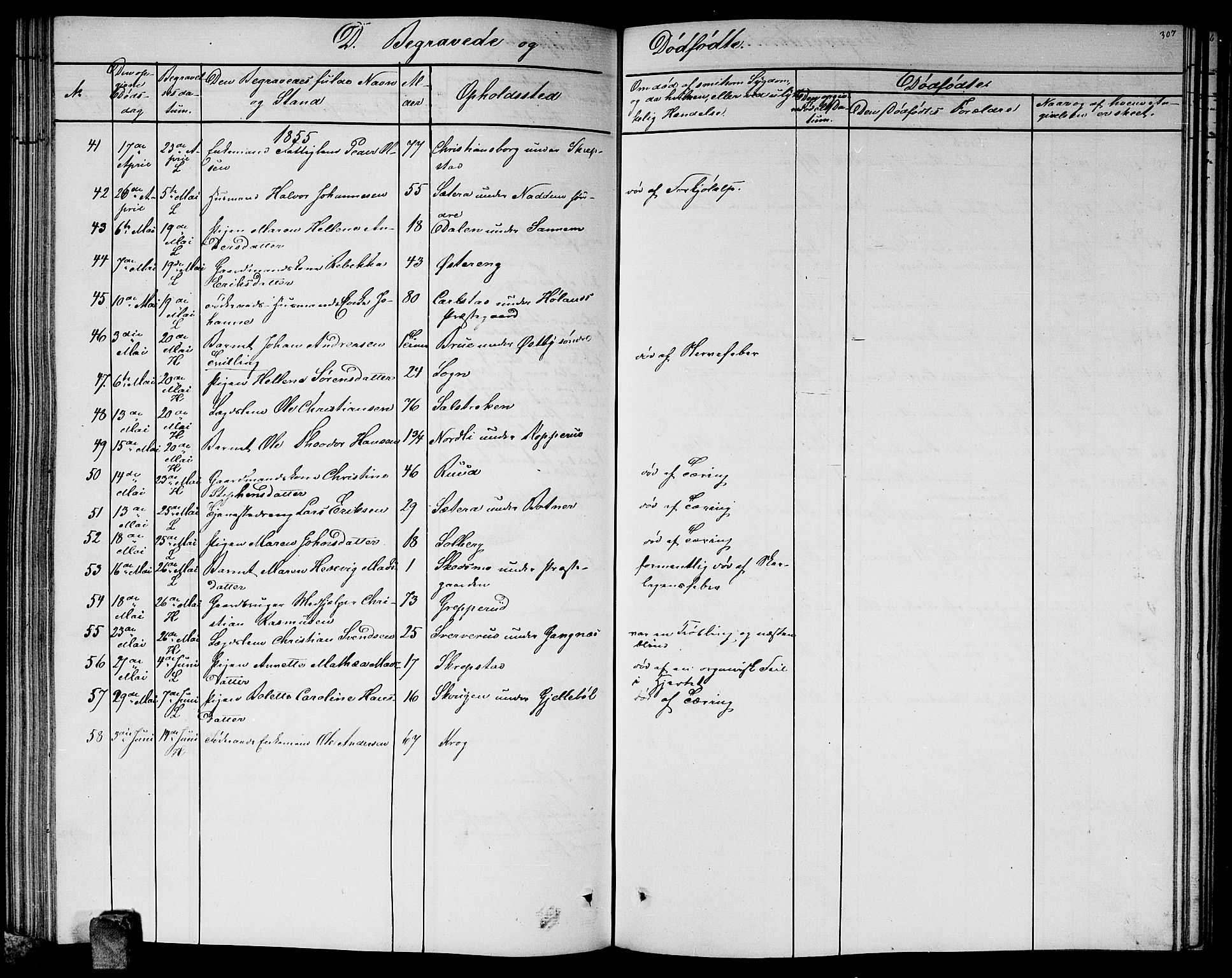 Høland prestekontor Kirkebøker, SAO/A-10346a/G/Ga/L0004: Parish register (copy) no. I 4, 1854-1862, p. 307