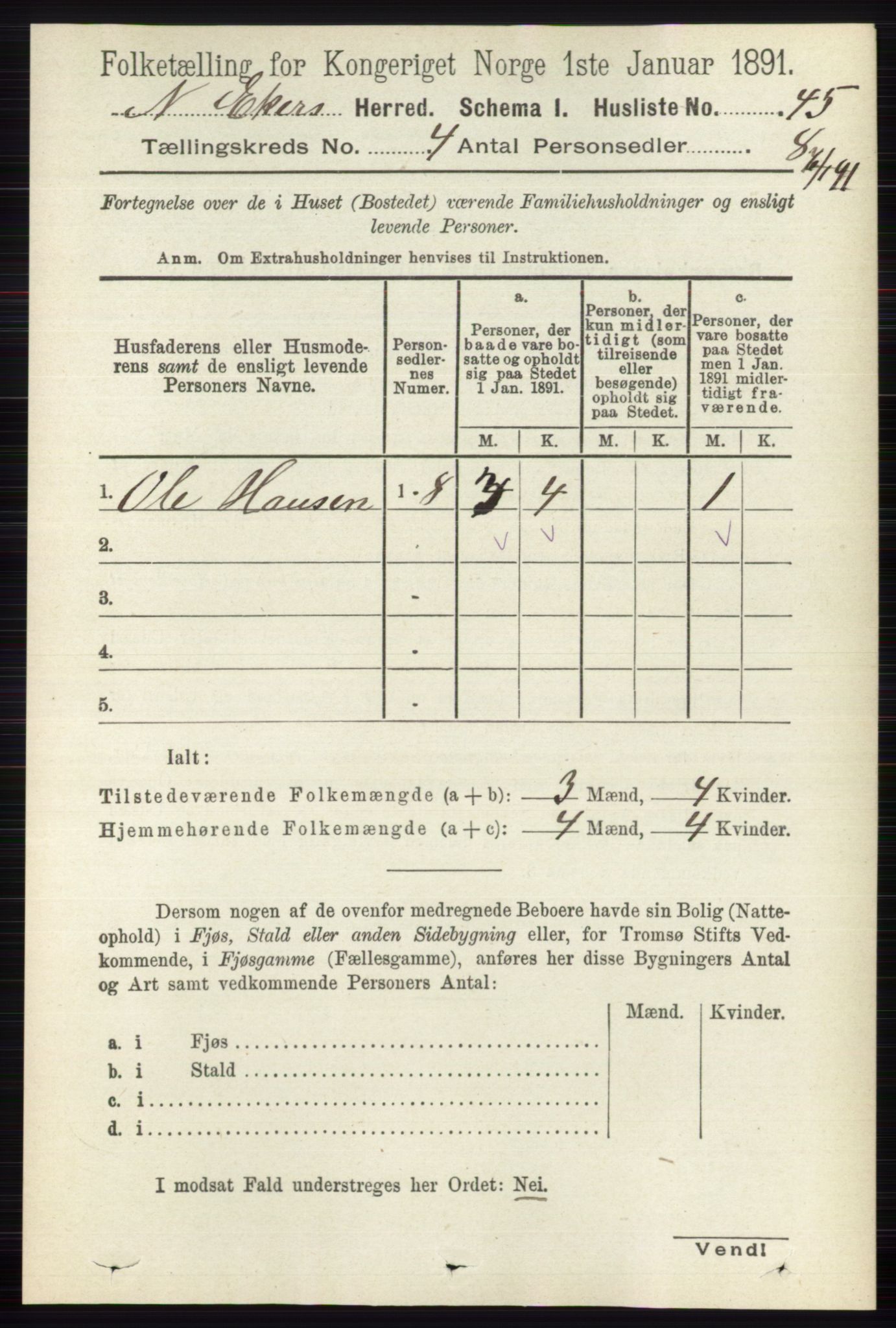 RA, 1891 census for 0625 Nedre Eiker, 1891, p. 1928