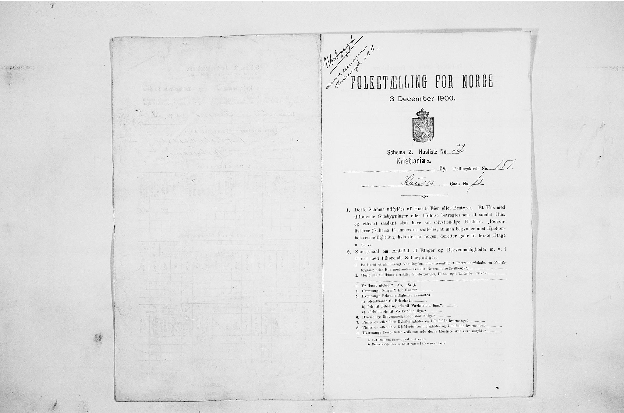 SAO, 1900 census for Kristiania, 1900, p. 50217