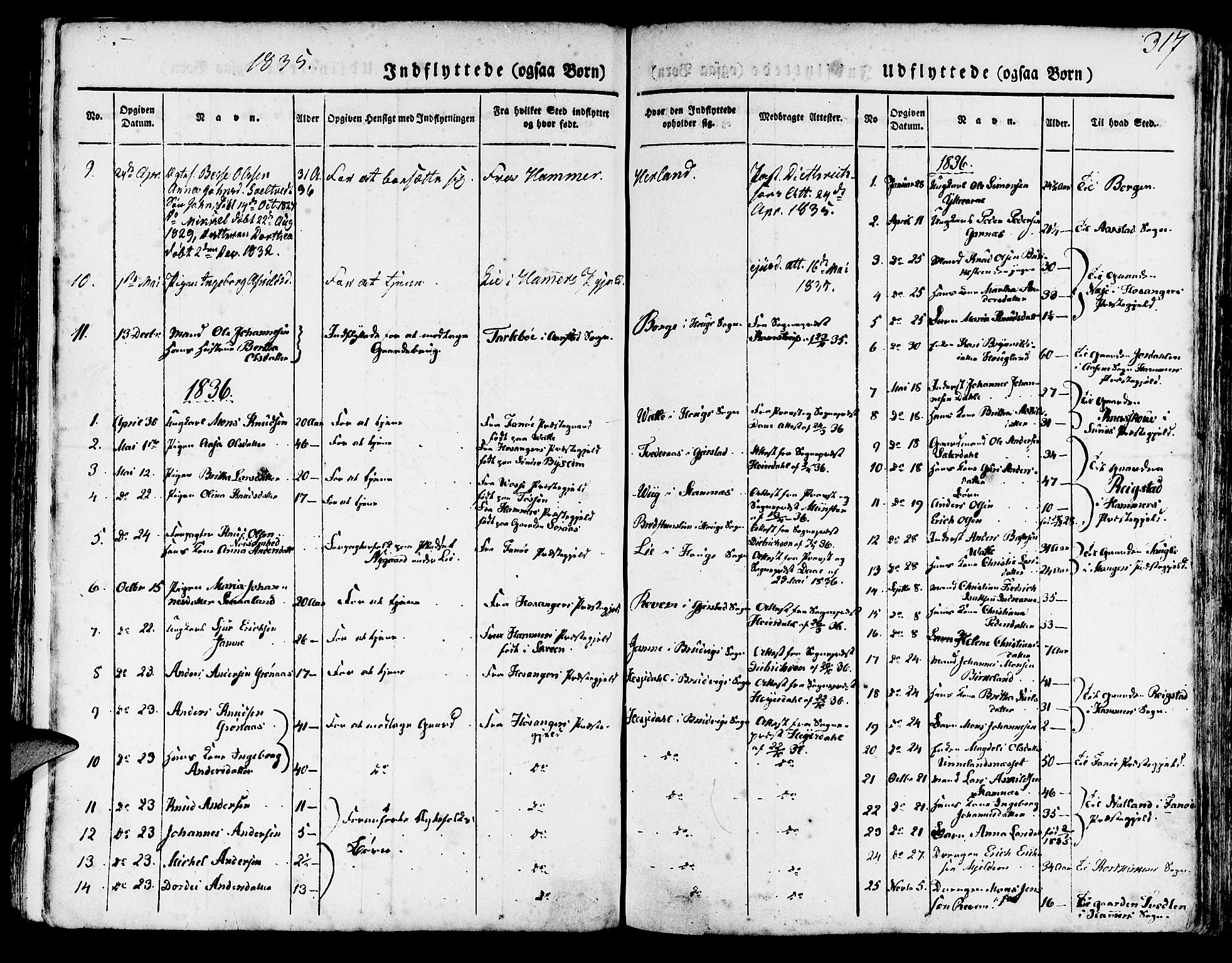 Haus sokneprestembete, SAB/A-75601/H/Haa: Parish register (official) no. A 14, 1827-1838, p. 317