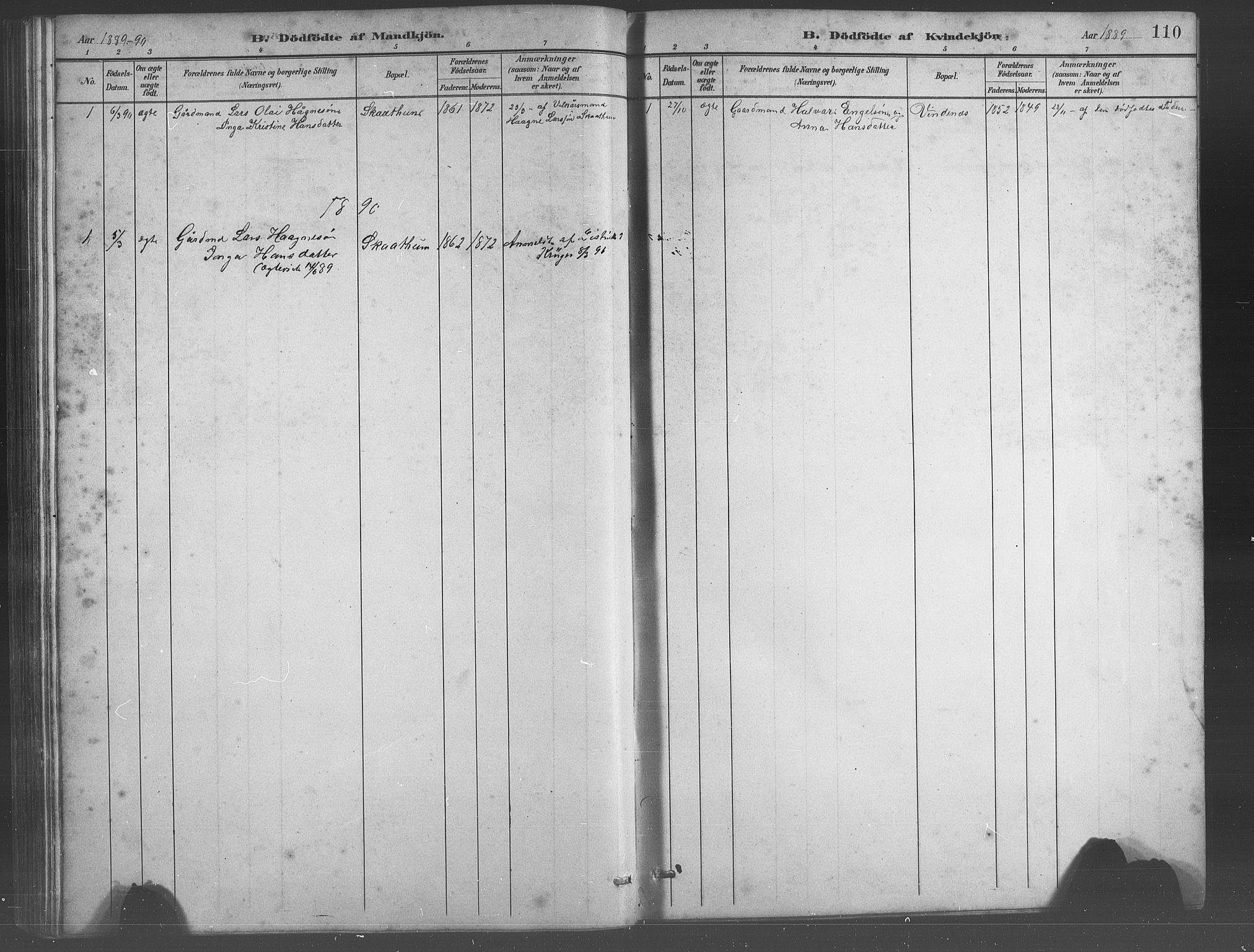 Fusa sokneprestembete, AV/SAB-A-75401/H/Hab: Parish register (copy) no. C 2, 1886-1926, p. 110