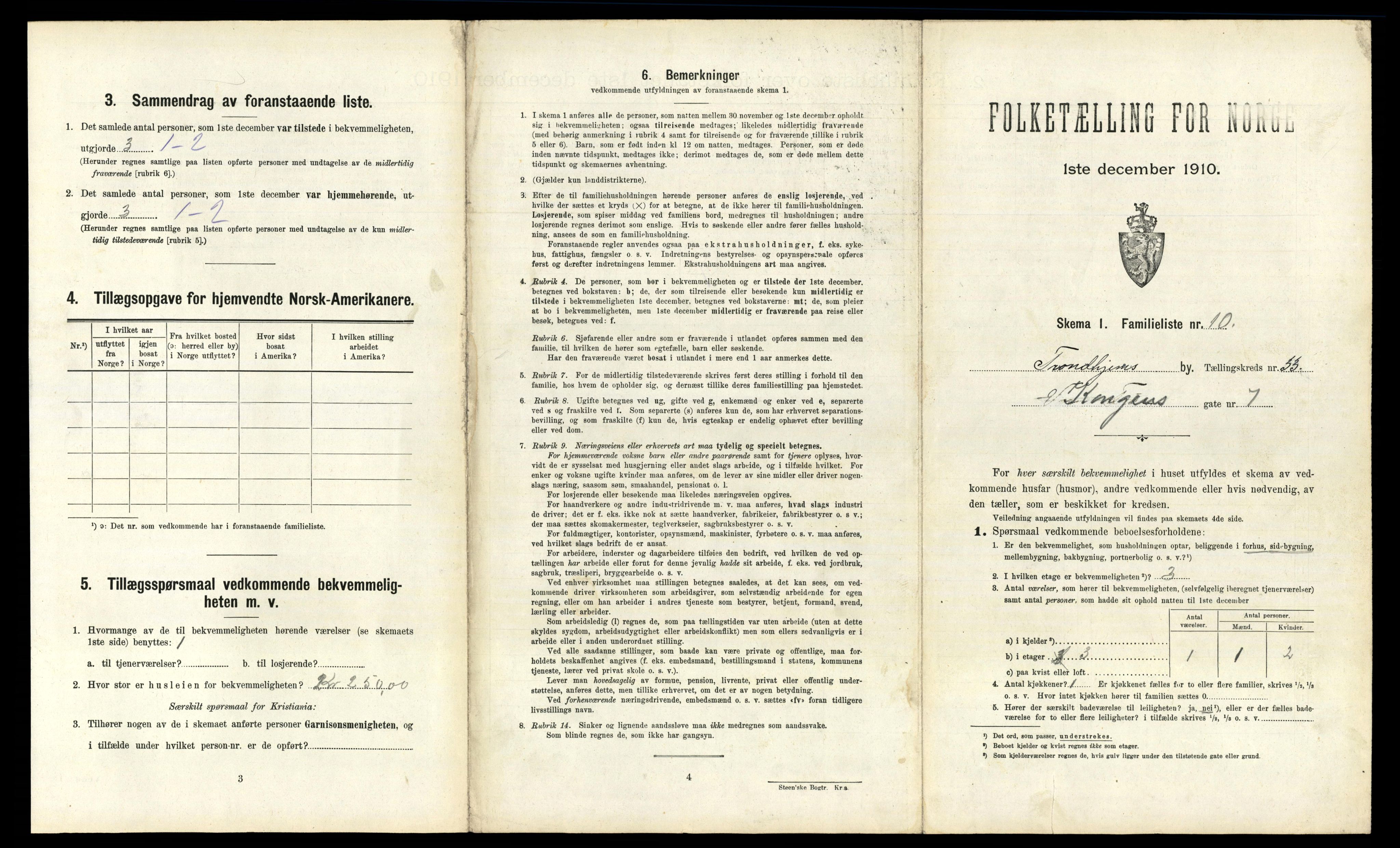 RA, 1910 census for Trondheim, 1910, p. 9347