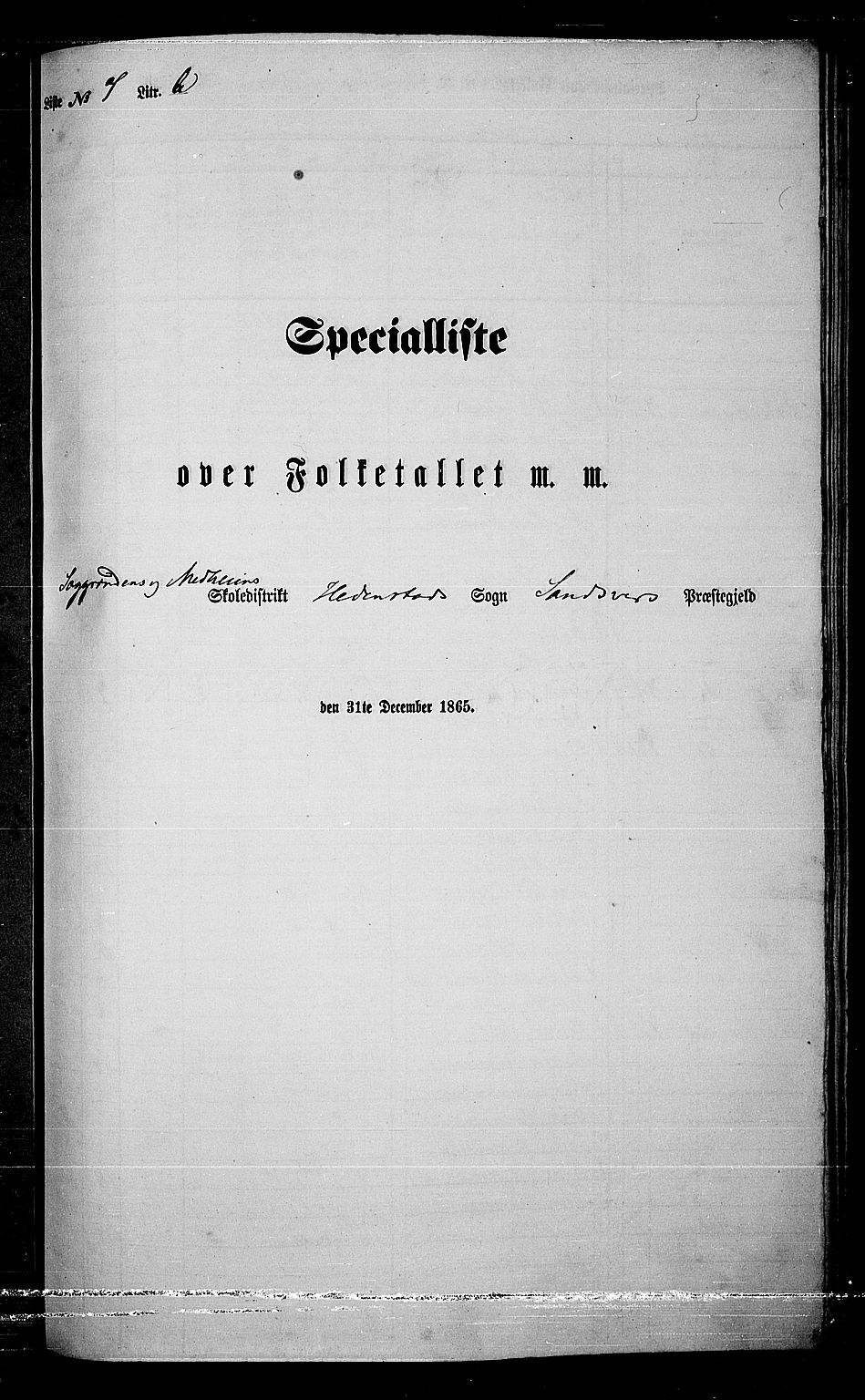 RA, 1865 census for Sandsvær, 1865, p. 165