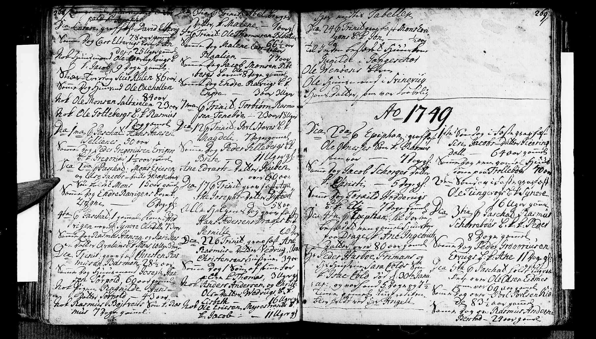 Selje sokneprestembete, SAB/A-99938/H/Ha/Haa/Haaa: Parish register (official) no. A 4, 1743-1759, p. 268-269