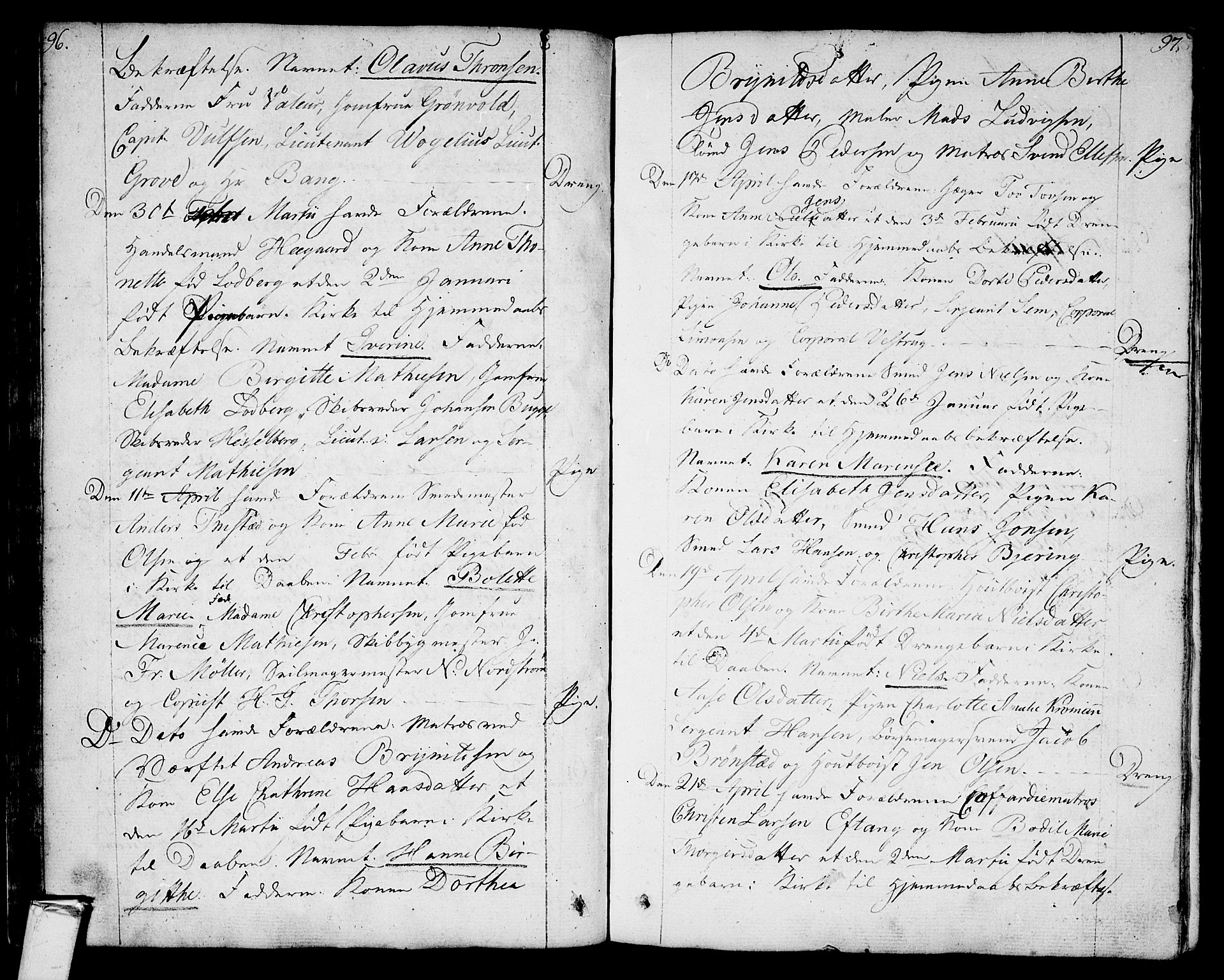 Stavern kirkebøker, AV/SAKO-A-318/F/Fa/L0004: Parish register (official) no. 4, 1809-1816, p. 96-97