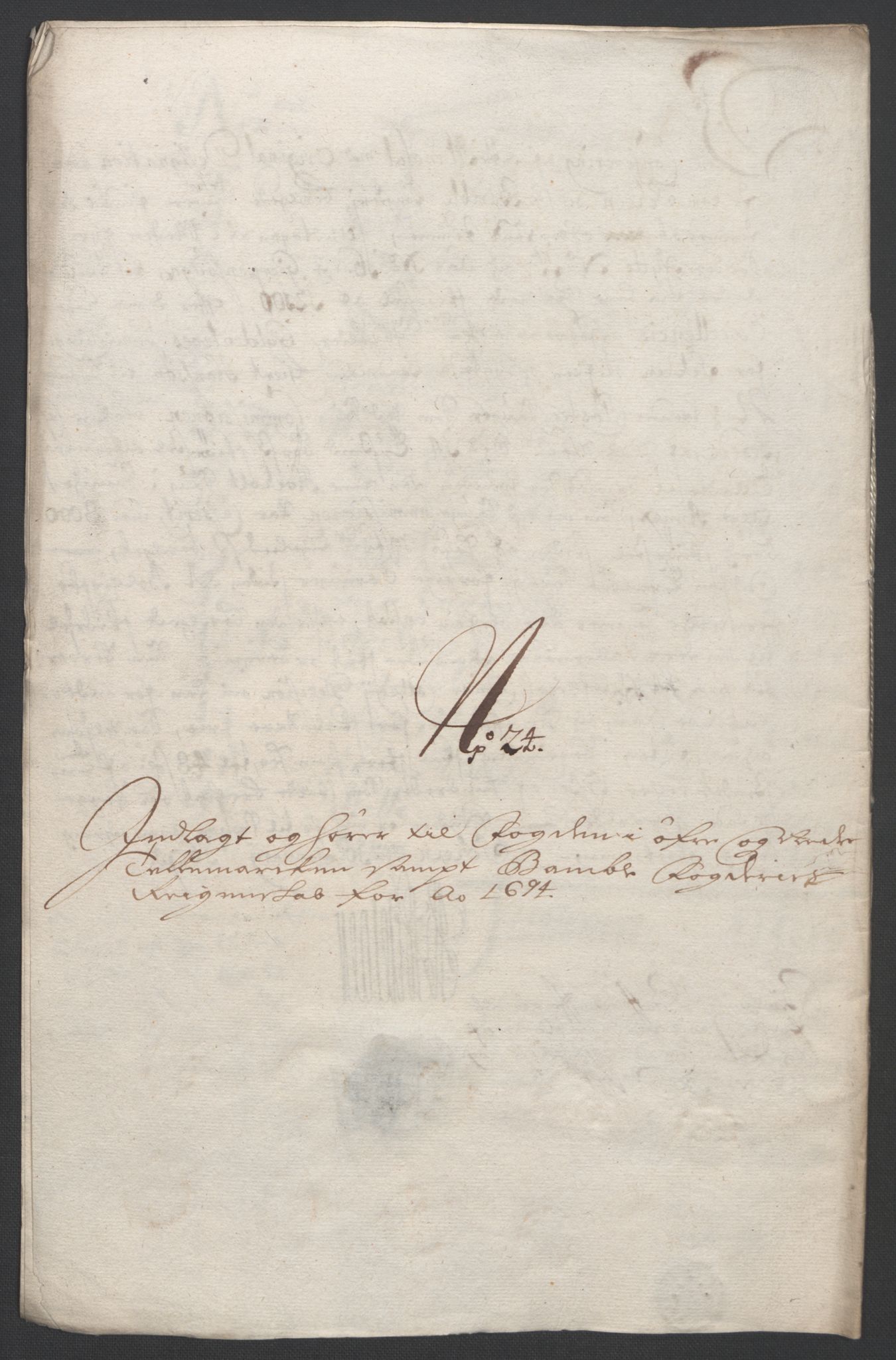 Rentekammeret inntil 1814, Reviderte regnskaper, Fogderegnskap, RA/EA-4092/R36/L2092: Fogderegnskap Øvre og Nedre Telemark og Bamble, 1694, p. 204