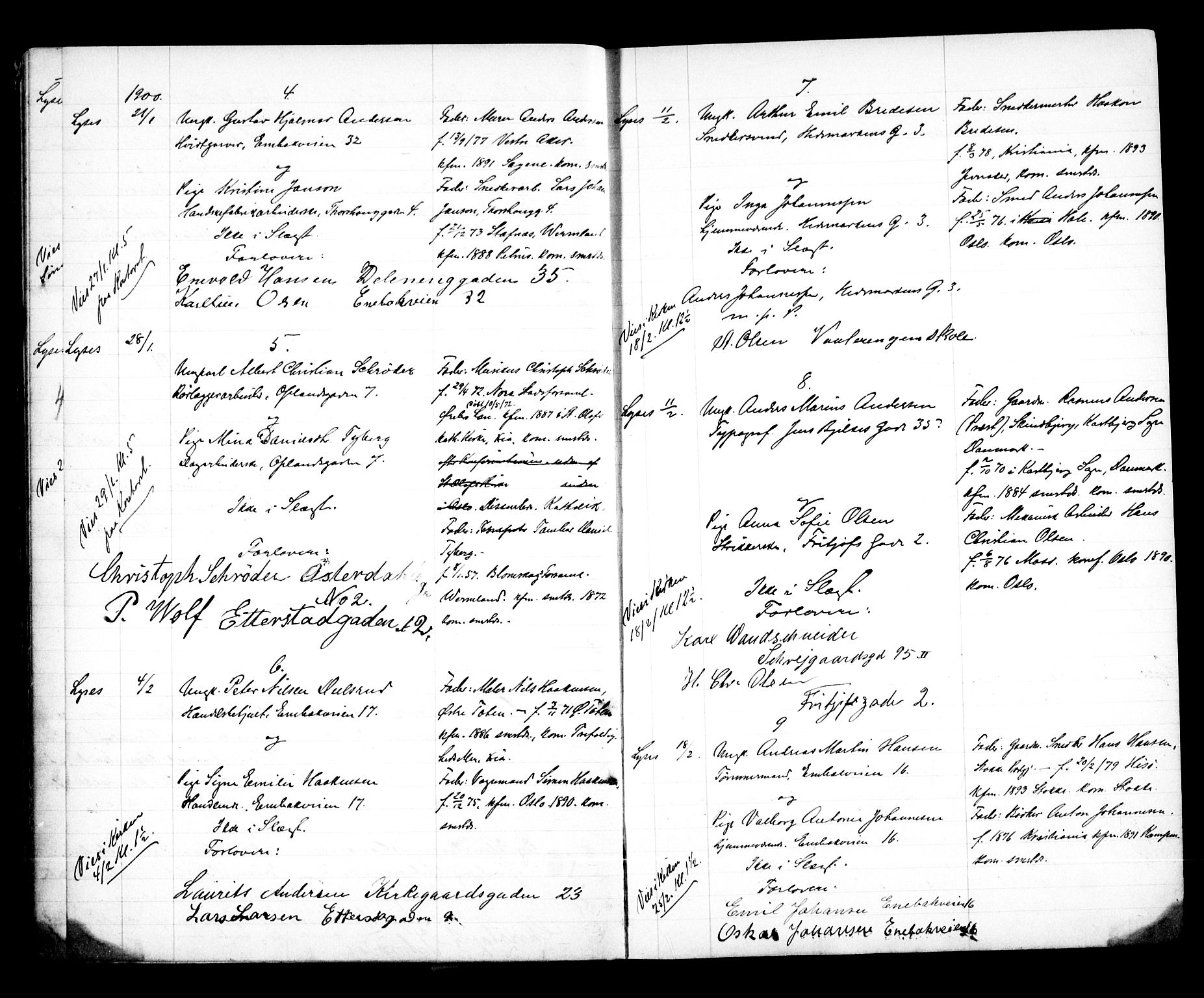 Vålerengen prestekontor Kirkebøker, AV/SAO-A-10878/H/Ha/L0001: Banns register no. 1, 1899-1910