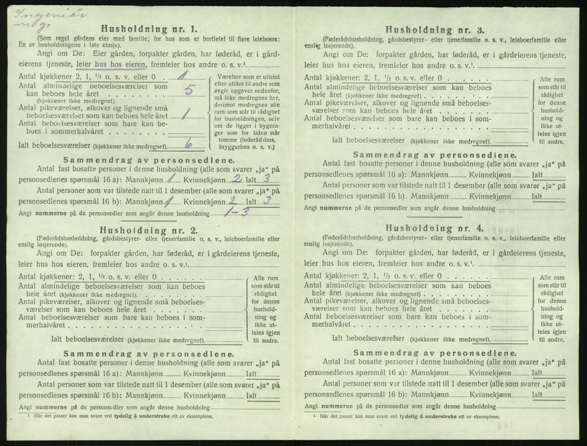 SAK, 1920 census for Stokken, 1920, p. 519