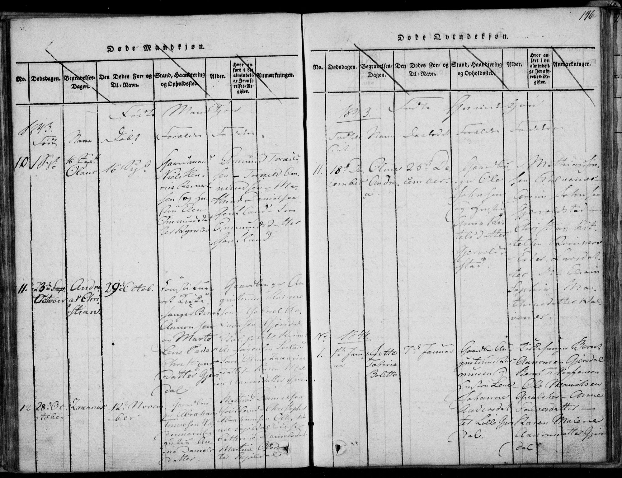 Herad sokneprestkontor, AV/SAK-1111-0018/F/Fa/Faa/L0003: Parish register (official) no. A 3, 1816-1844, p. 146