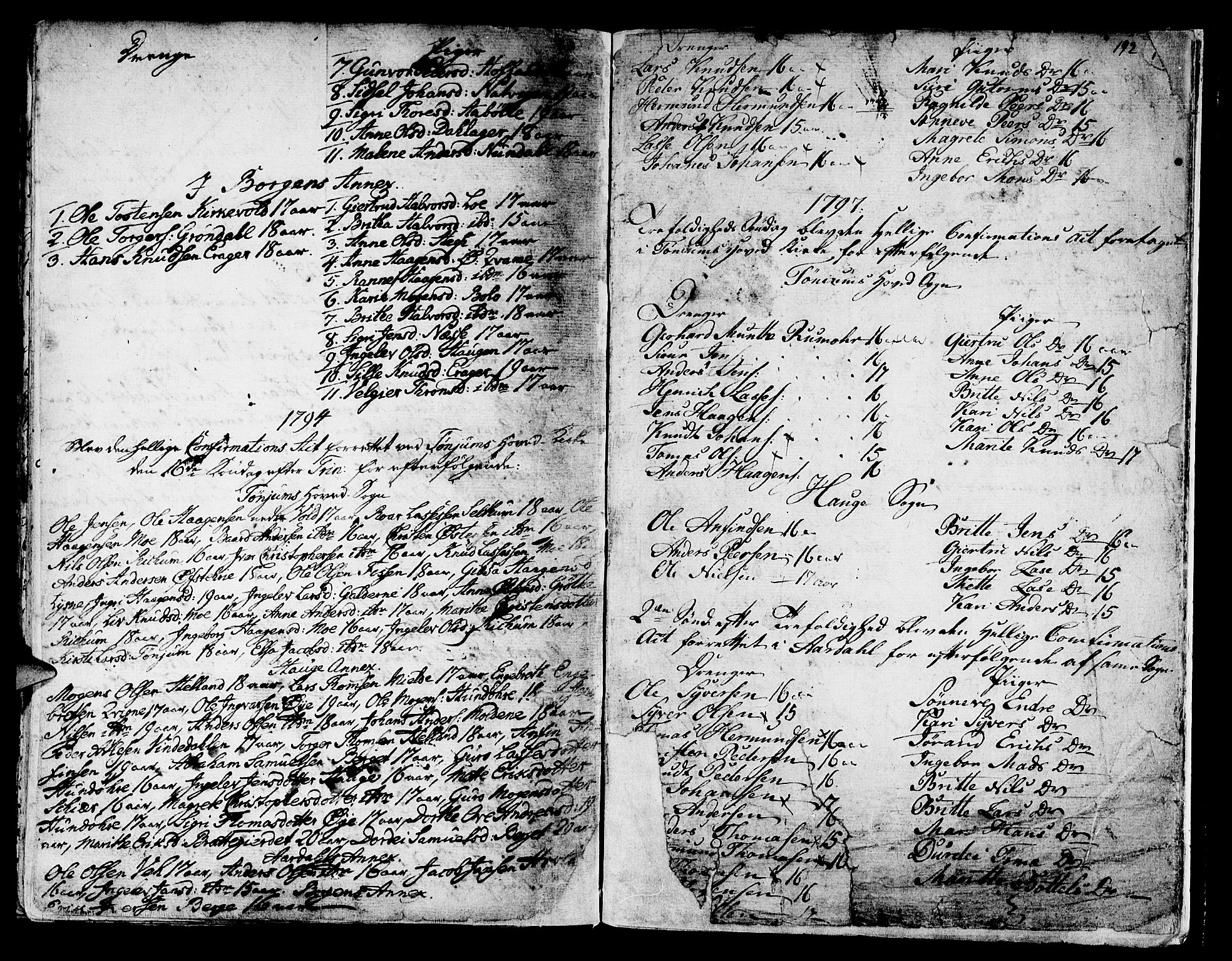 Lærdal sokneprestembete, SAB/A-81201: Parish register (official) no. A 3, 1783-1804, p. 192