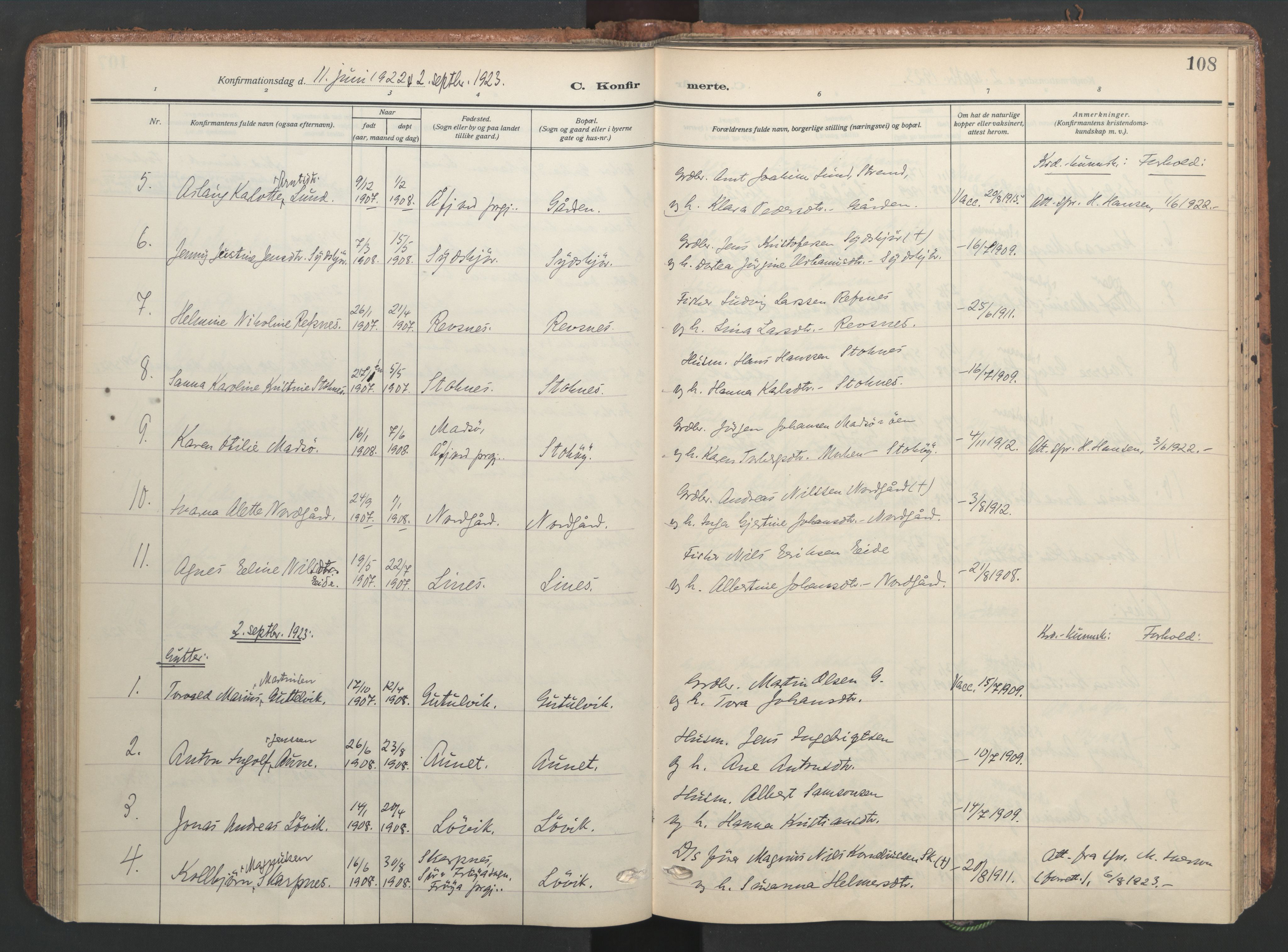 Ministerialprotokoller, klokkerbøker og fødselsregistre - Sør-Trøndelag, SAT/A-1456/656/L0694: Parish register (official) no. 656A03, 1914-1931, p. 108