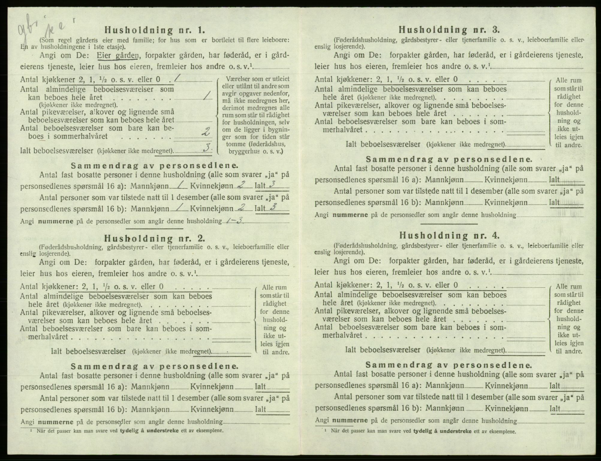 SAB, 1920 census for Fusa, 1920, p. 235