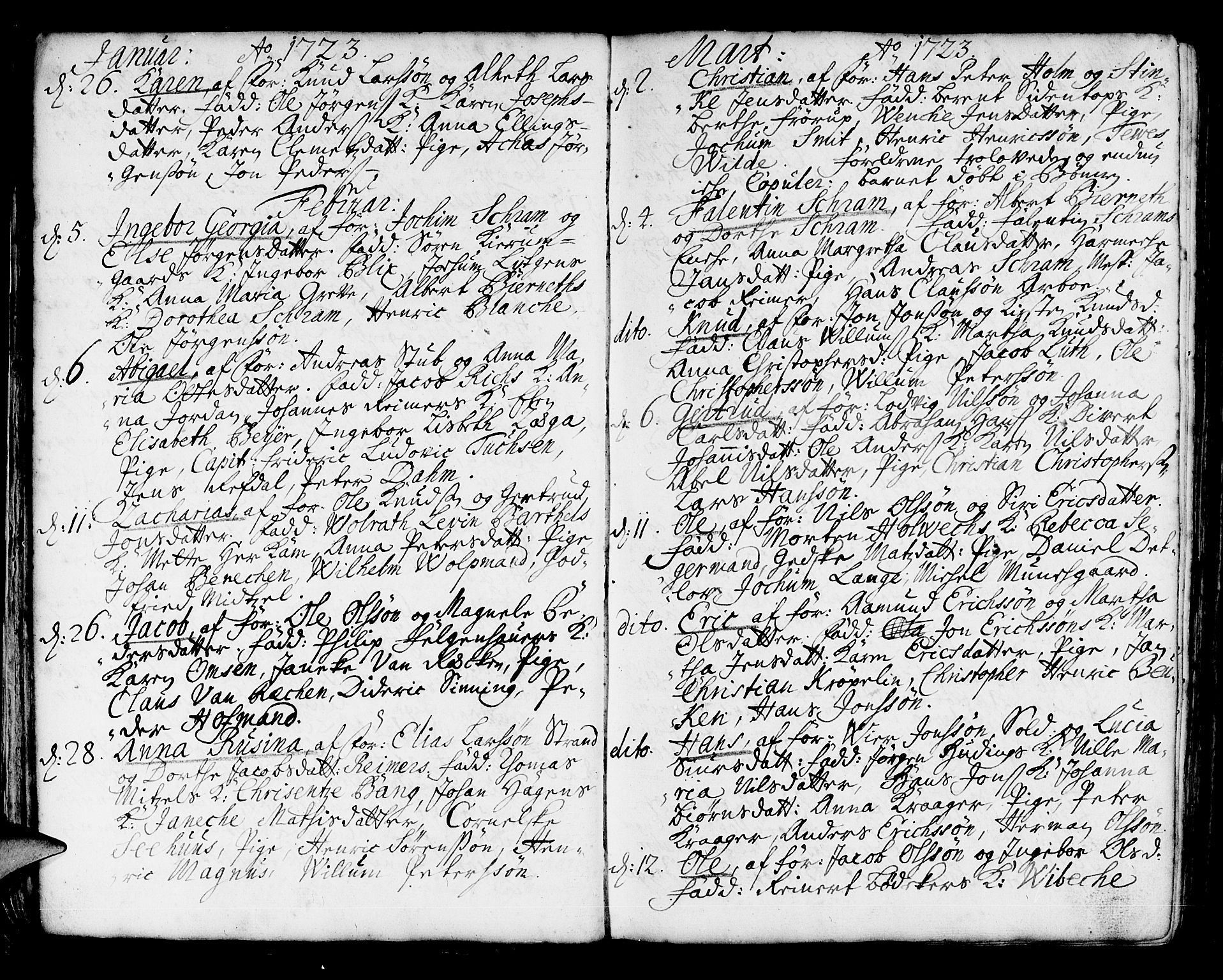 Korskirken sokneprestembete, AV/SAB-A-76101/H/Haa/L0004: Parish register (official) no. A 4, 1720-1750, p. 31