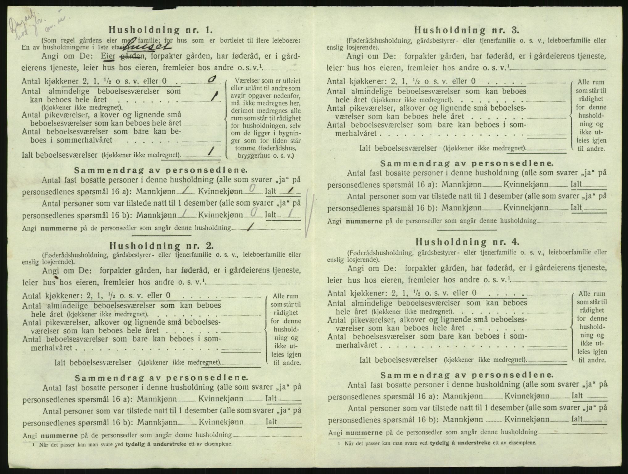 SAK, 1920 census for Iveland, 1920, p. 414