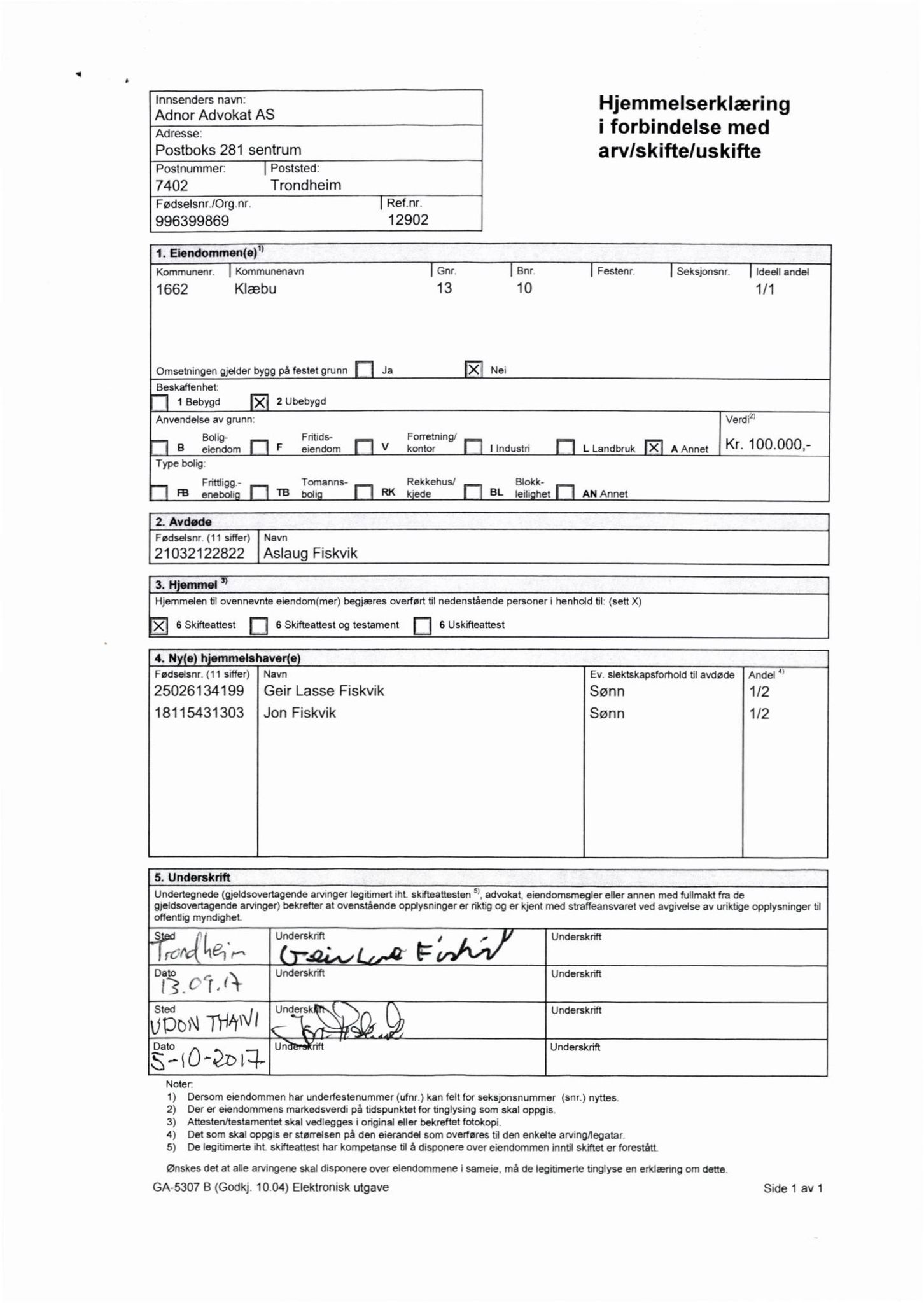 Klæbu Kommune, TRKO/KK/06-UM/L005: Utvalg for miljø - Møtedokumenter 2018, 2018, p. 27