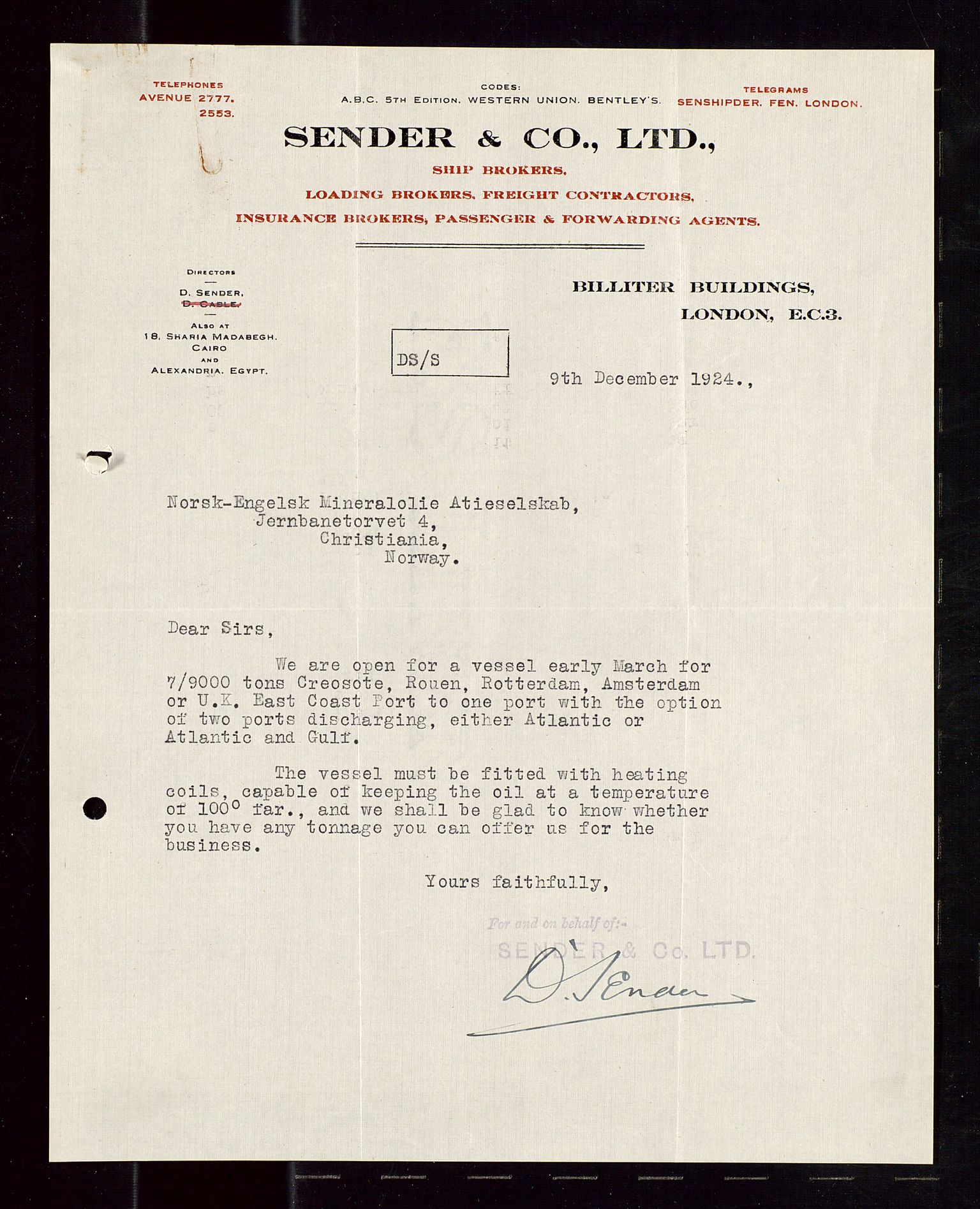 Pa 1521 - A/S Norske Shell, SAST/A-101915/E/Ea/Eaa/L0013: Sjefskorrespondanse, 1924, p. 148