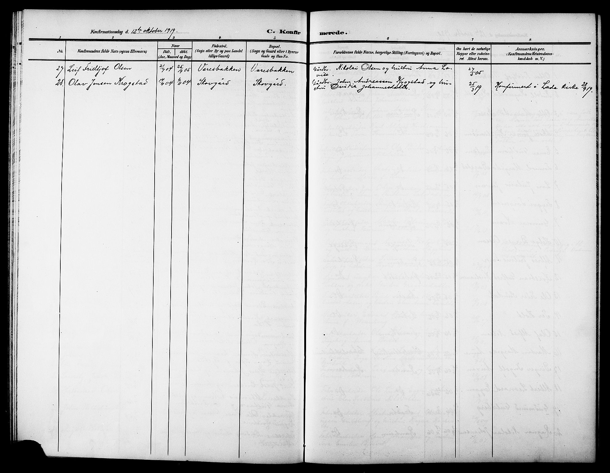 Ministerialprotokoller, klokkerbøker og fødselsregistre - Sør-Trøndelag, SAT/A-1456/615/L0400: Parish register (copy) no. 615C01, 1905-1921