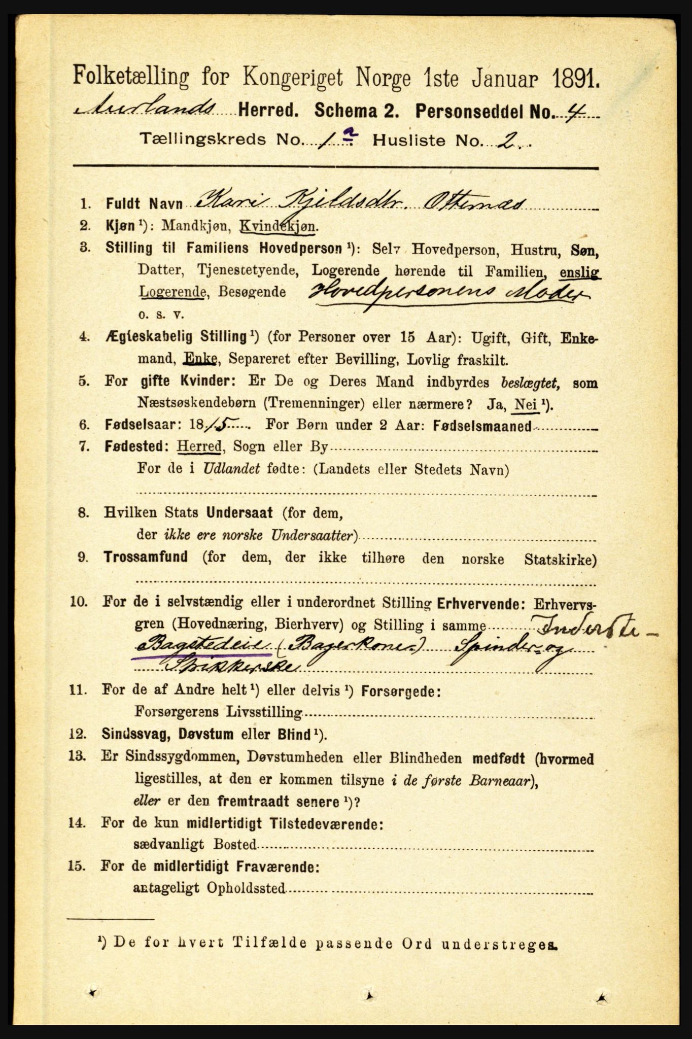 RA, 1891 census for 1421 Aurland, 1891, p. 41