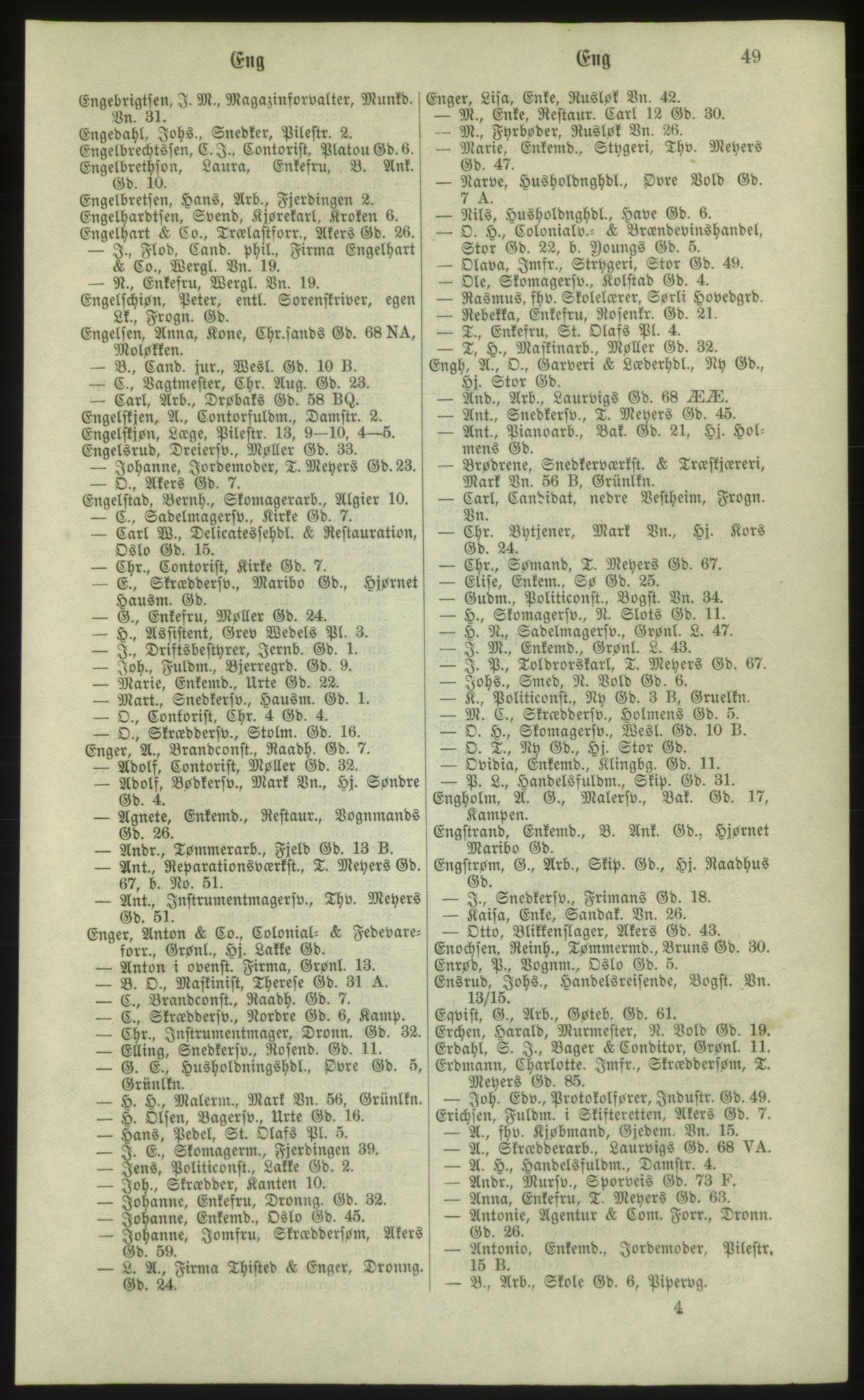 Kristiania/Oslo adressebok, PUBL/-, 1881, p. 49