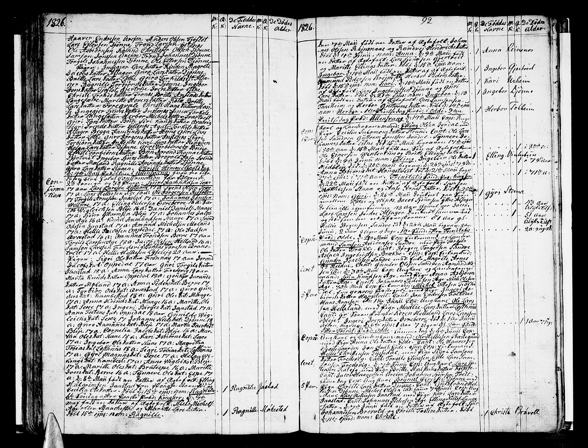 Ullensvang sokneprestembete, AV/SAB-A-78701/H/Haa: Parish register (official) no. A 8, 1804-1835, p. 92