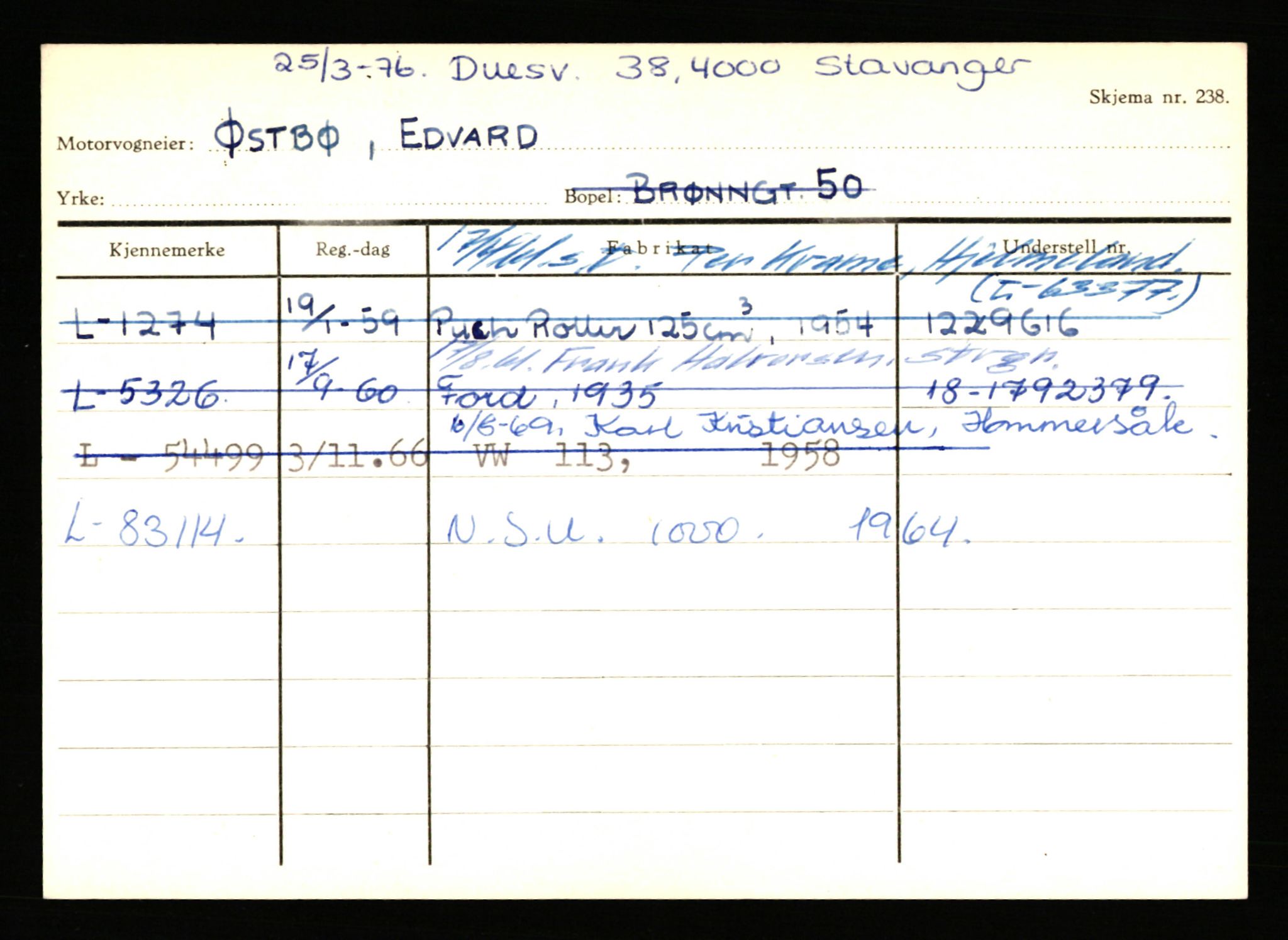 Stavanger trafikkstasjon, AV/SAST-A-101942/0/H/L0044: Øksna - Åmo, 1930-1971, p. 461