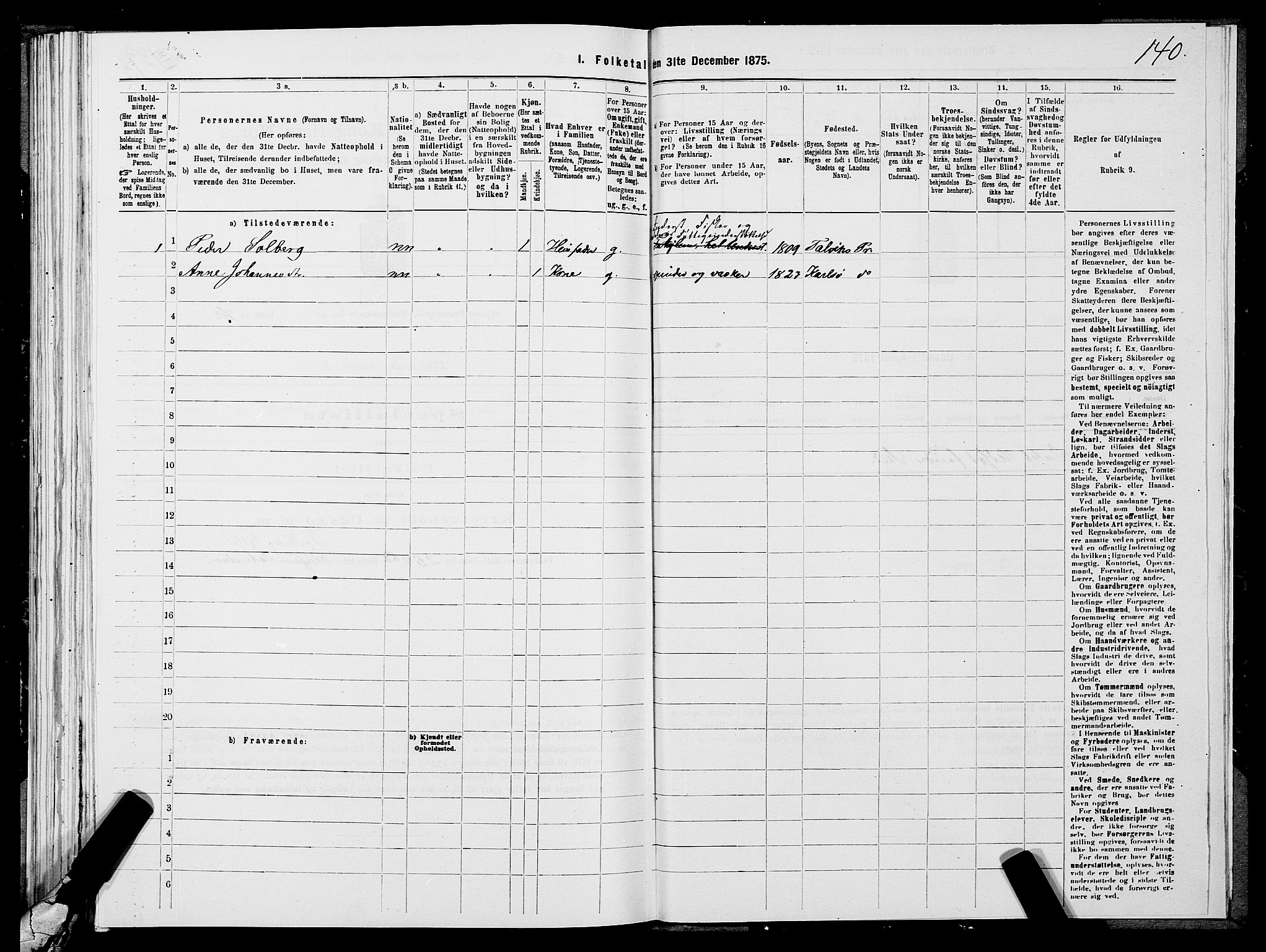 SATØ, 1875 census for 1941P Skjervøy, 1875, p. 5140