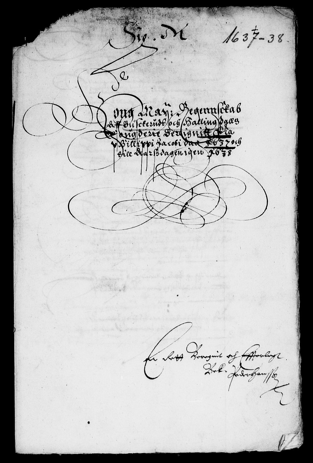 Rentekammeret inntil 1814, Reviderte regnskaper, Lensregnskaper, AV/RA-EA-5023/R/Rb/Rba/L0133: Akershus len, 1637-1638