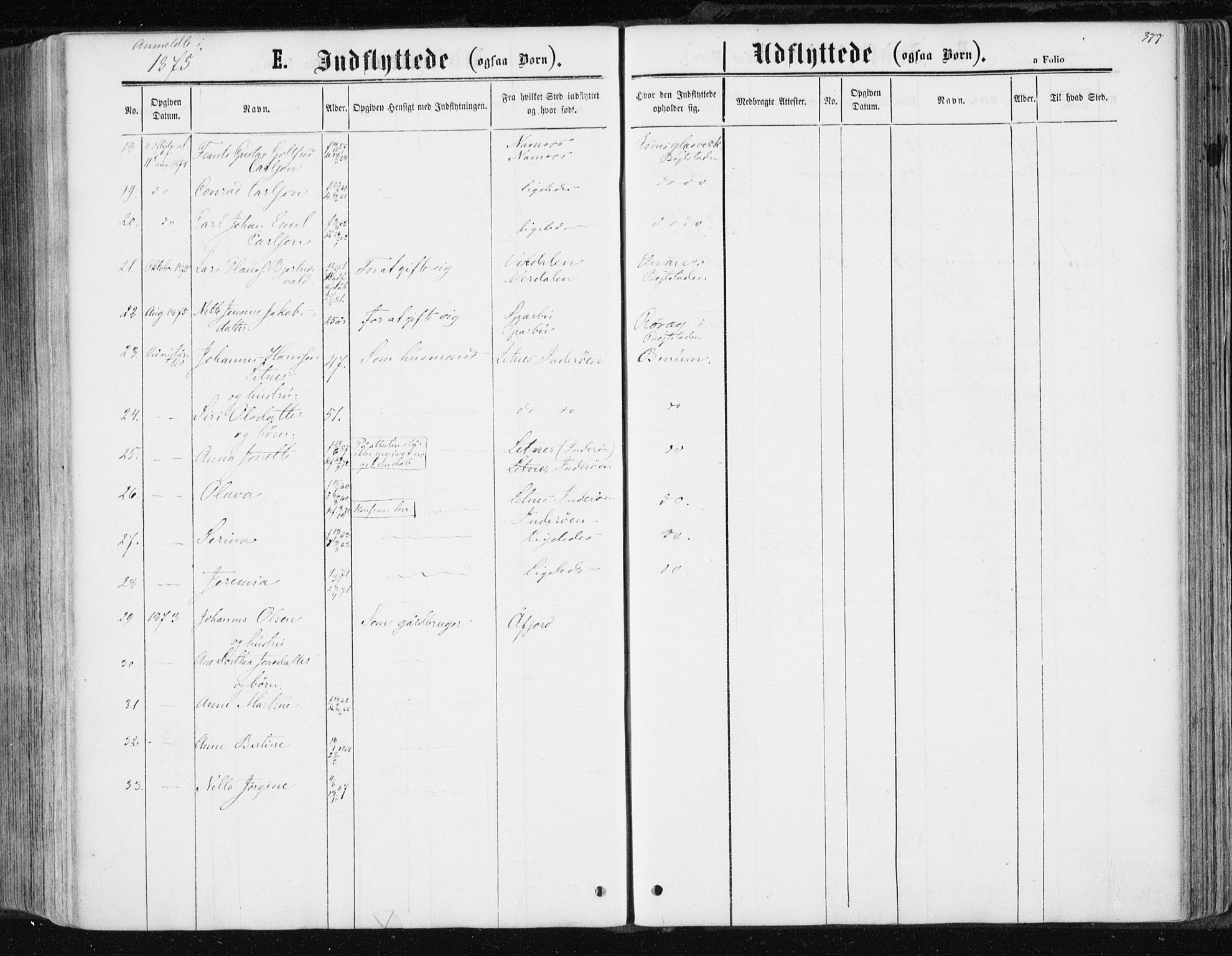 Ministerialprotokoller, klokkerbøker og fødselsregistre - Nord-Trøndelag, AV/SAT-A-1458/741/L0394: Parish register (official) no. 741A08, 1864-1877, p. 377