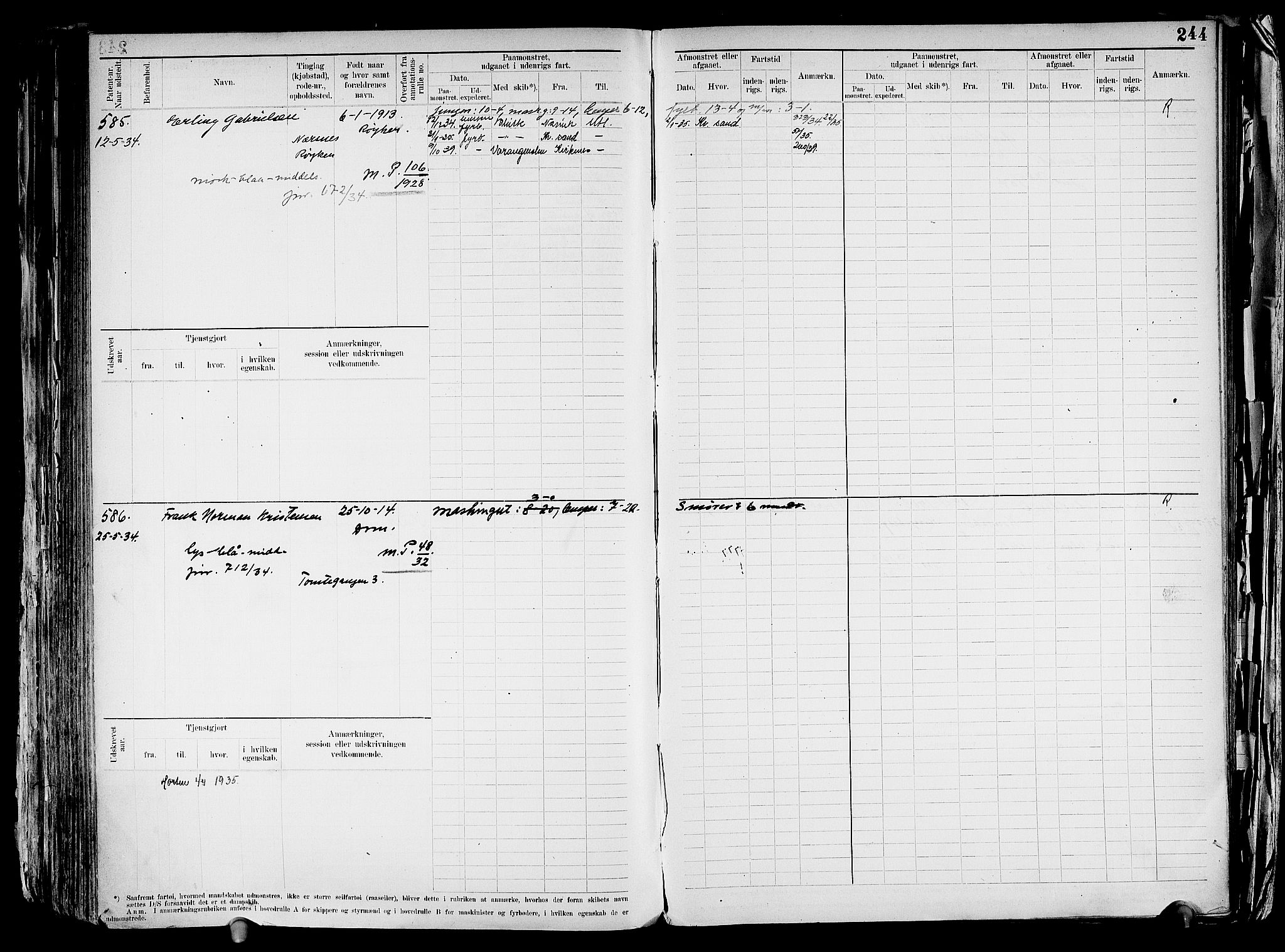 Drammen innrulleringsdistrikt, SAKO/A-781/F/Fd/L0003: Maskinist- og fyrbøterrulle, 1904-1948, p. 251