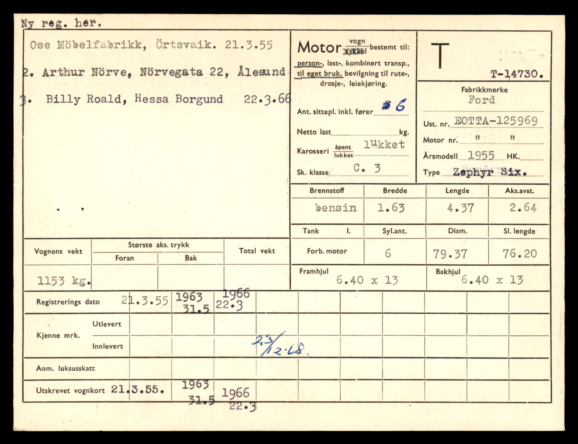 Møre og Romsdal vegkontor - Ålesund trafikkstasjon, AV/SAT-A-4099/F/Fe/L0048: Registreringskort for kjøretøy T 14721 - T 14863, 1927-1998, p. 151