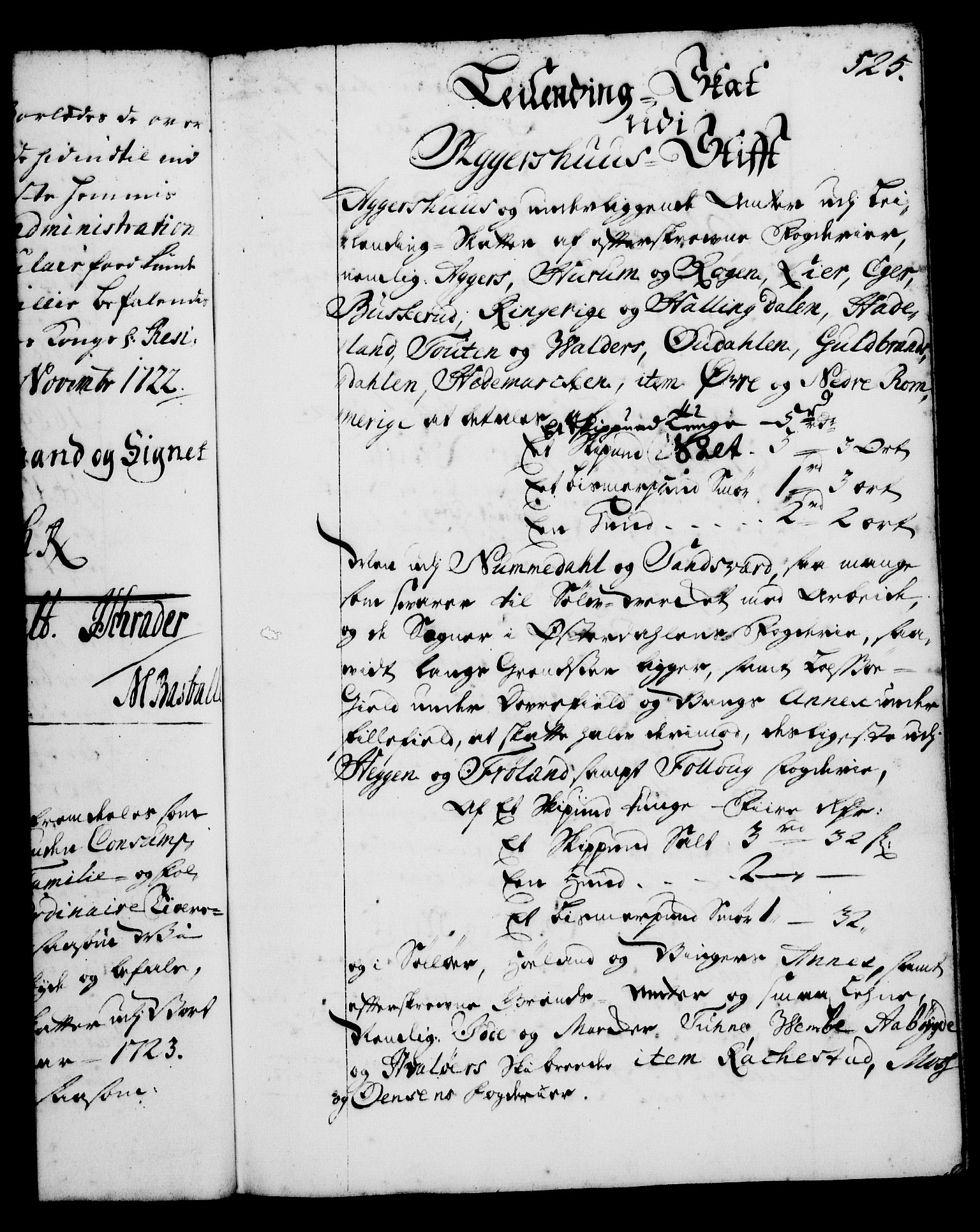 Rentekammeret, Kammerkanselliet, RA/EA-3111/G/Gg/Gga/L0001: Norsk ekspedisjonsprotokoll med register (merket RK 53.1), 1720-1723, p. 525