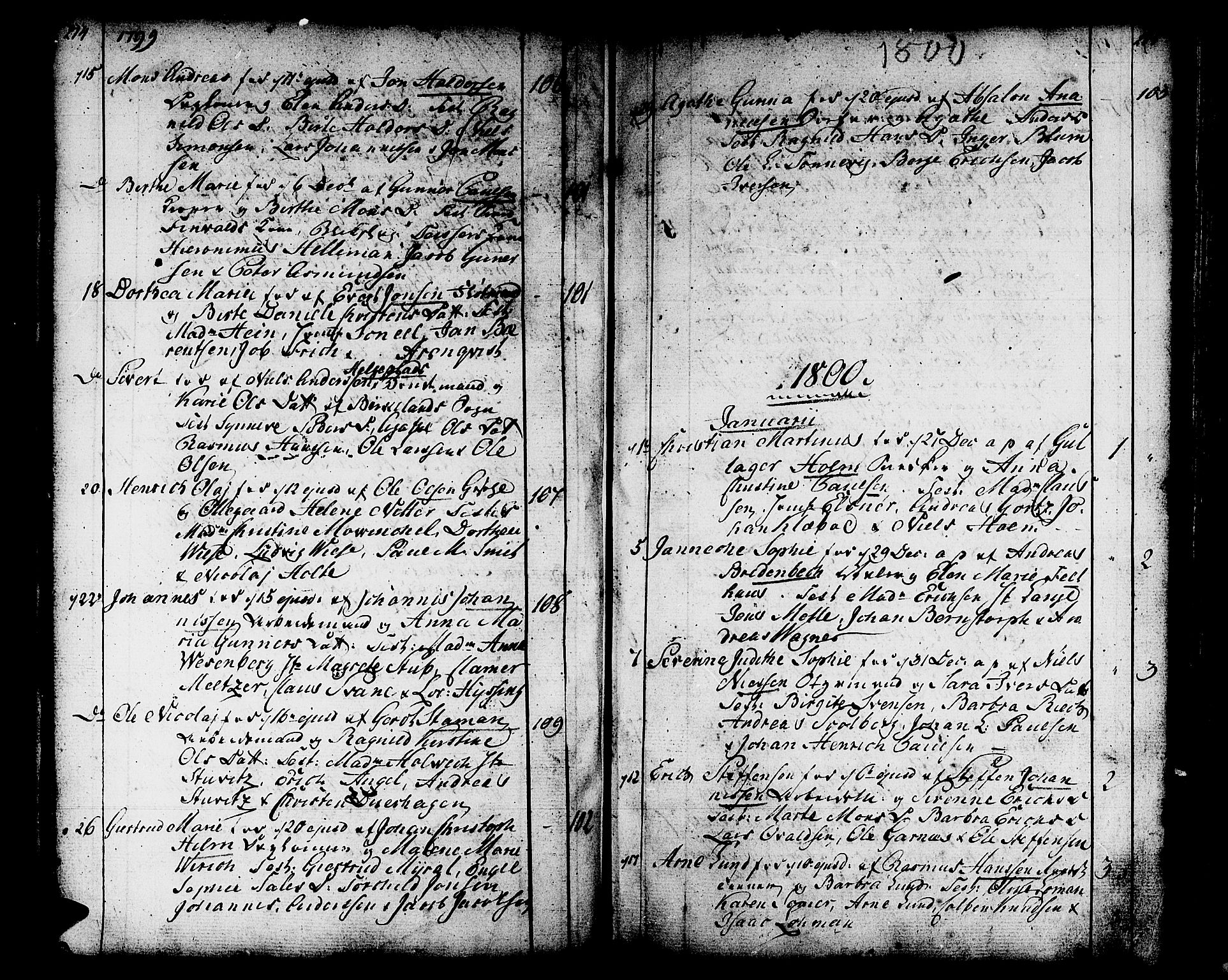 Domkirken sokneprestembete, SAB/A-74801/H/Haa/L0004: Parish register (official) no. A 4, 1763-1820, p. 214-215