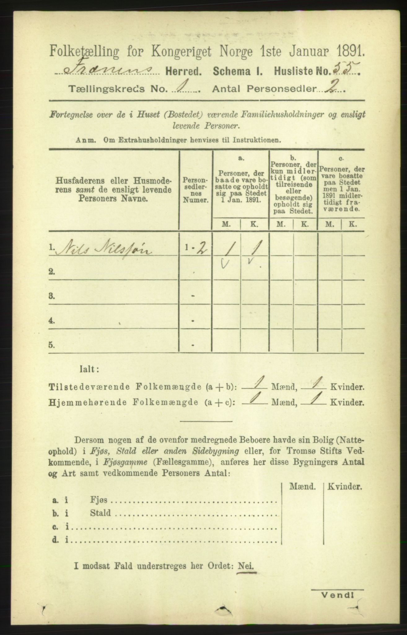 RA, 1891 census for 1548 Fræna, 1891, p. 78