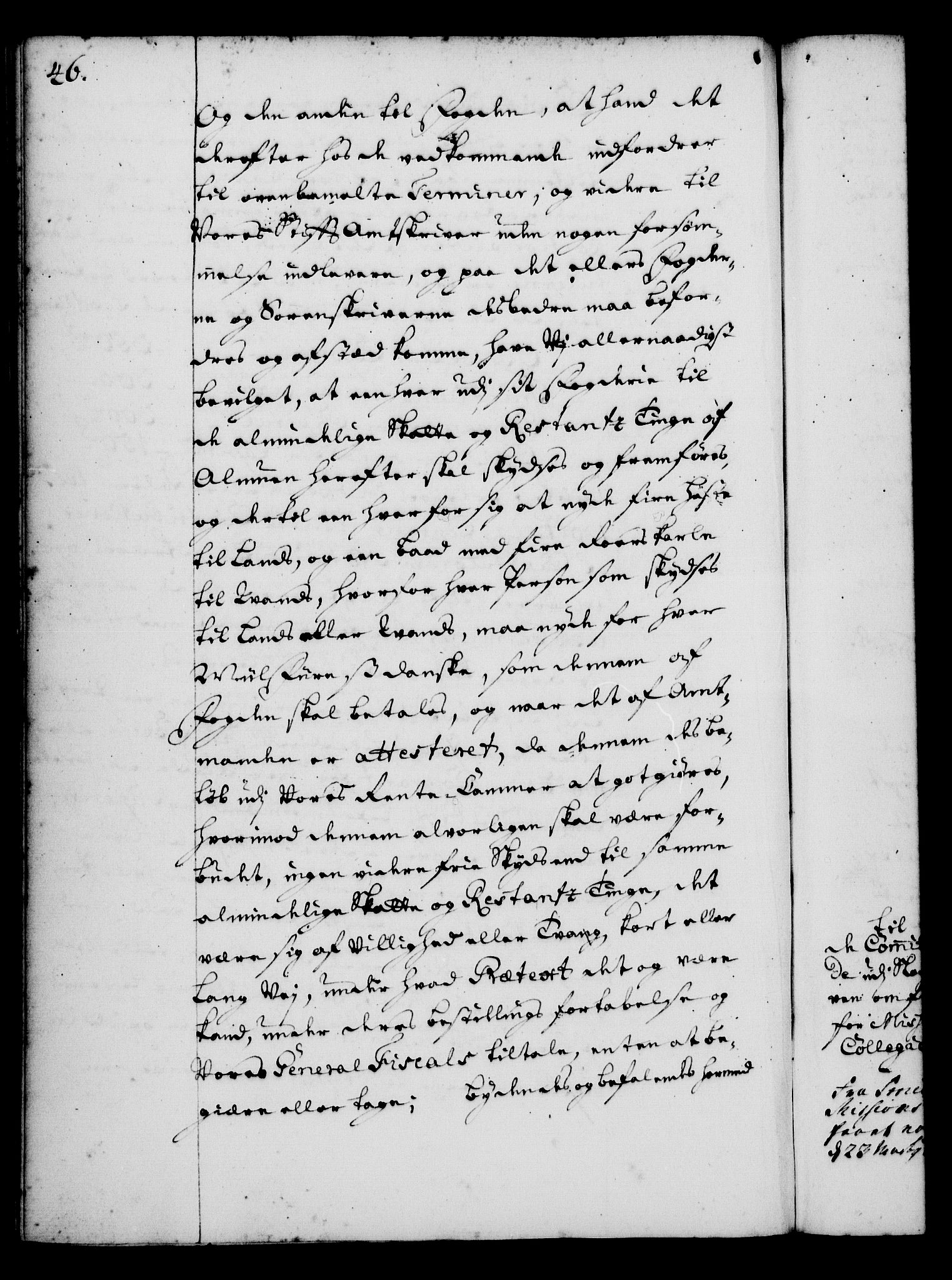 Rentekammeret, Kammerkanselliet, RA/EA-3111/G/Gg/Gga/L0001: Norsk ekspedisjonsprotokoll med register (merket RK 53.1), 1720-1723, p. 46