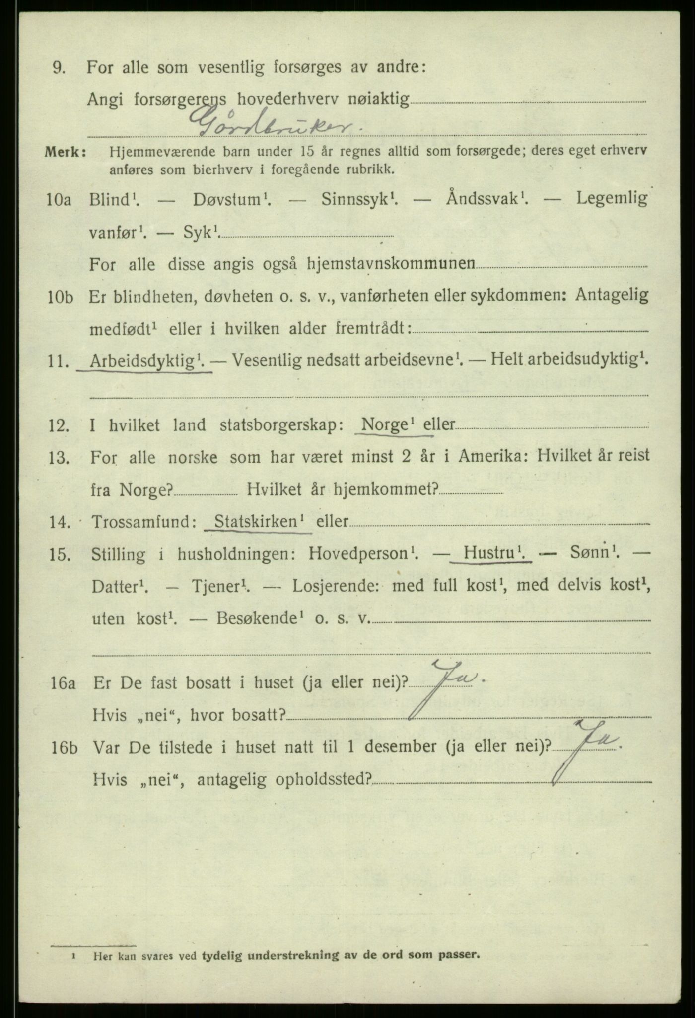 SAB, 1920 census for Eid, 1920, p. 2415