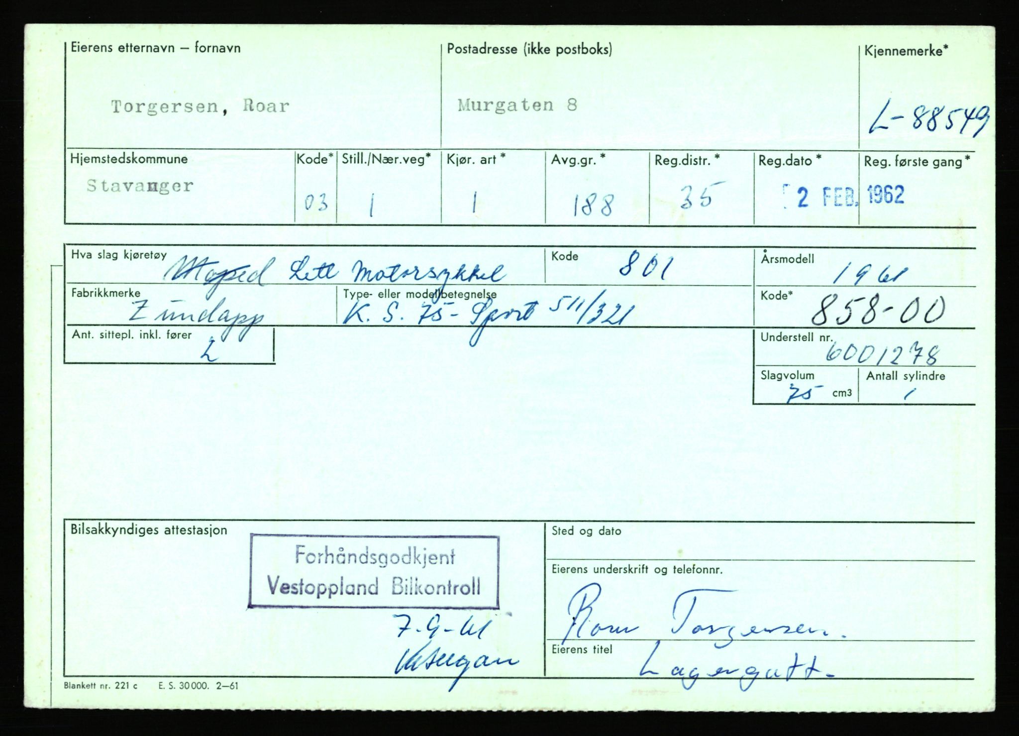 Stavanger trafikkstasjon, AV/SAST-A-101942/0/F/L0074: L-86500 - L-88799, 1930-1971, p. 2380