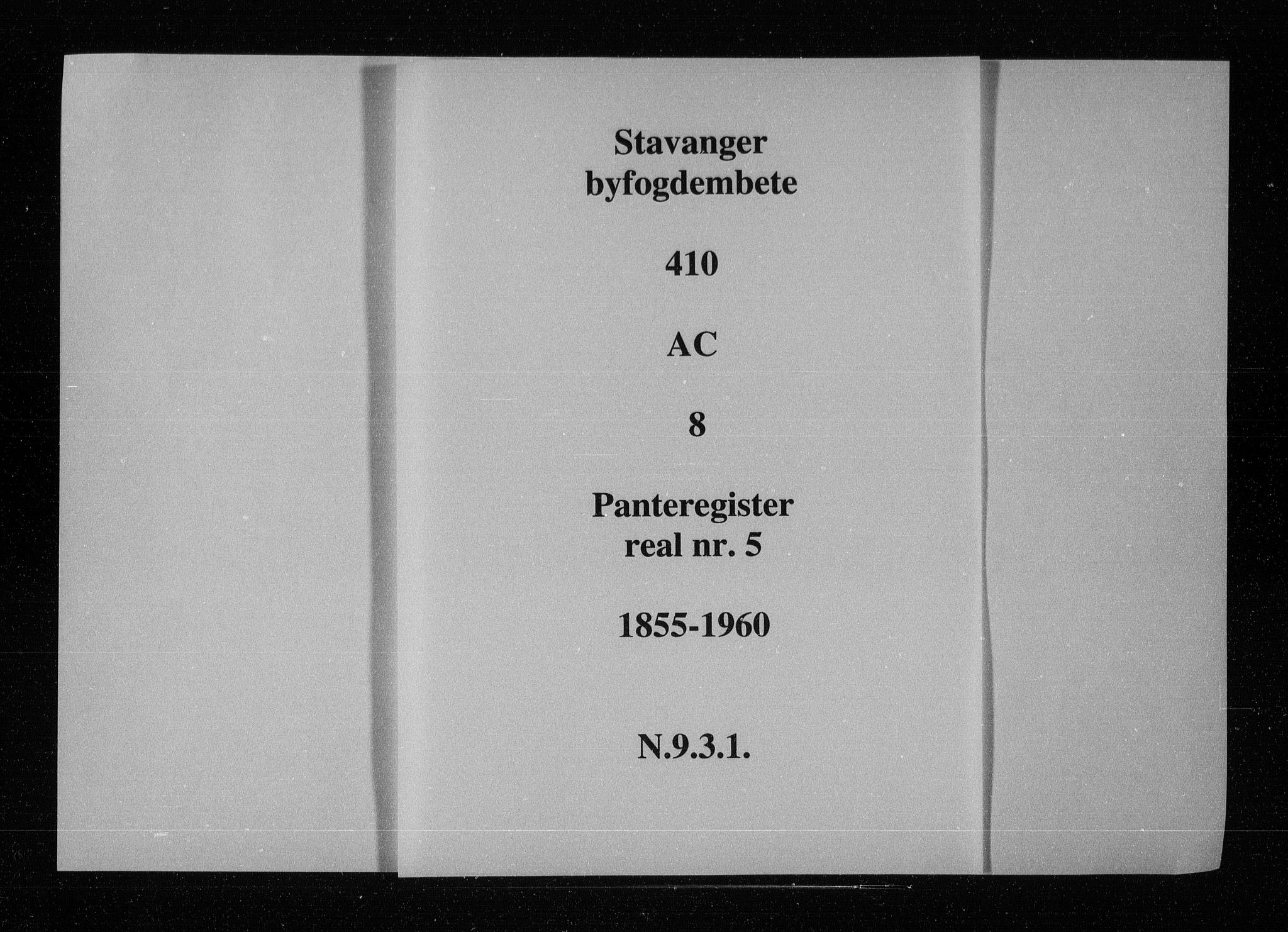Stavanger byfogd, SAST/A-101408/001/4/41/410/410AC/L0008: Mortgage register no. AC 8, 1855