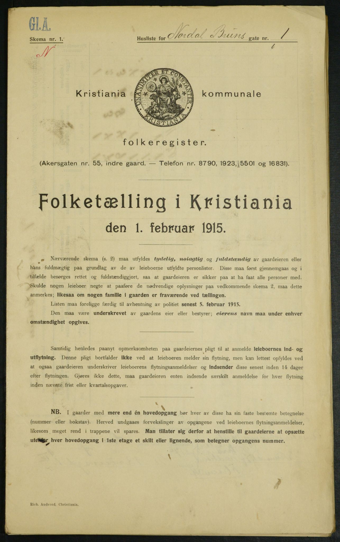 OBA, Municipal Census 1915 for Kristiania, 1915, p. 71550
