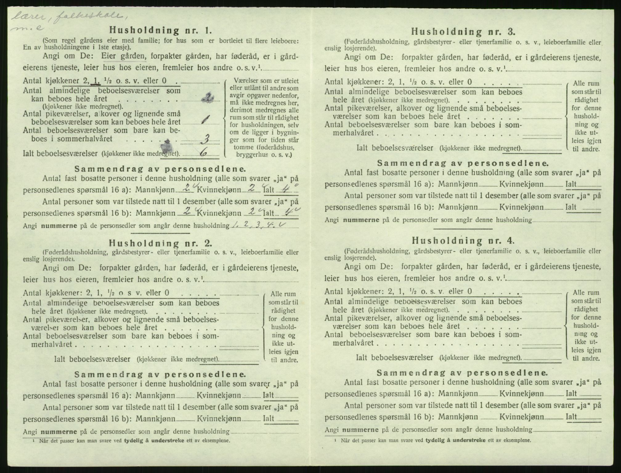 SAK, 1920 census for Eide, 1920, p. 281